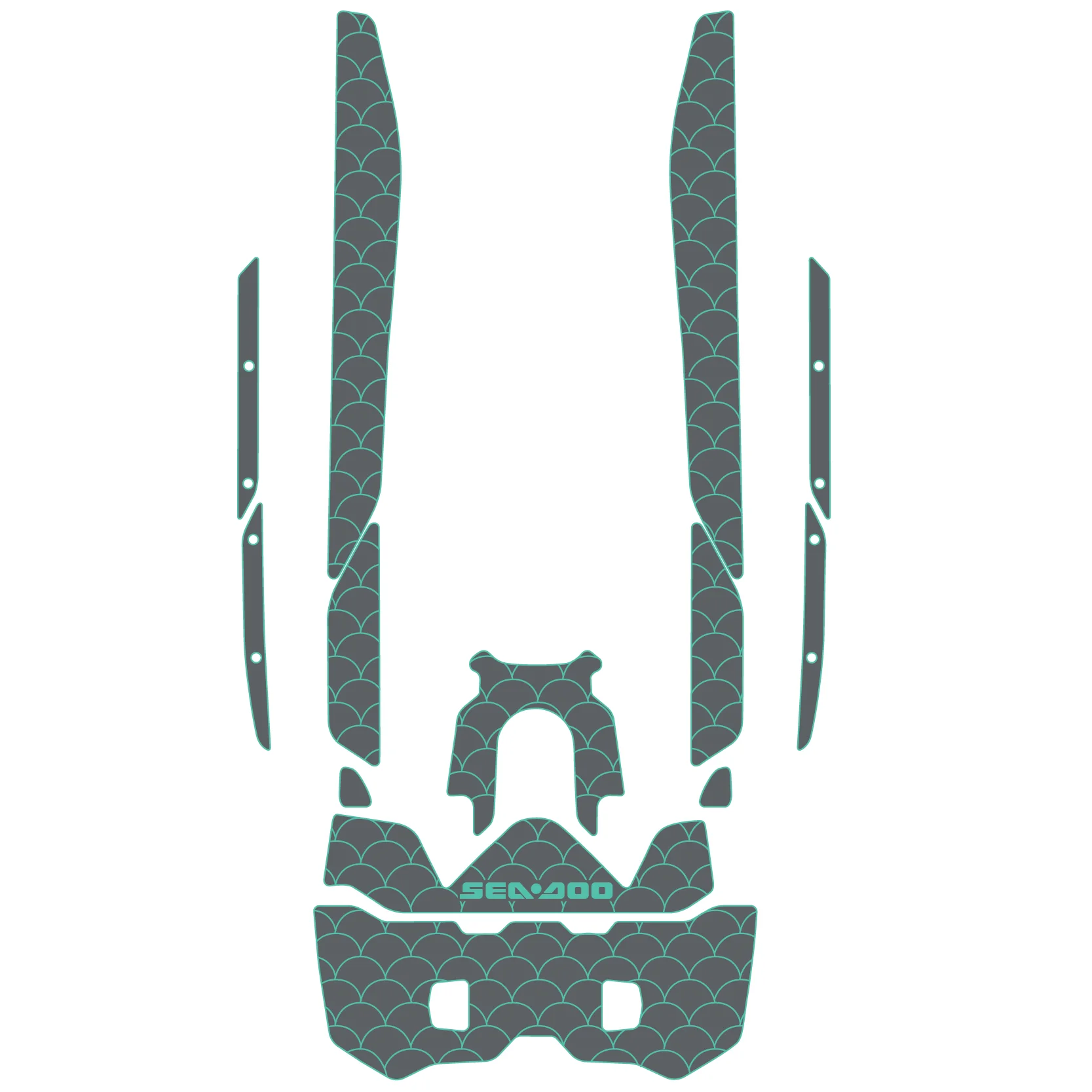 2025 Sea-Doo Fish Pro APEX - Custom EVA Foam Jet Ski Deck Mats Kit - HXBYX