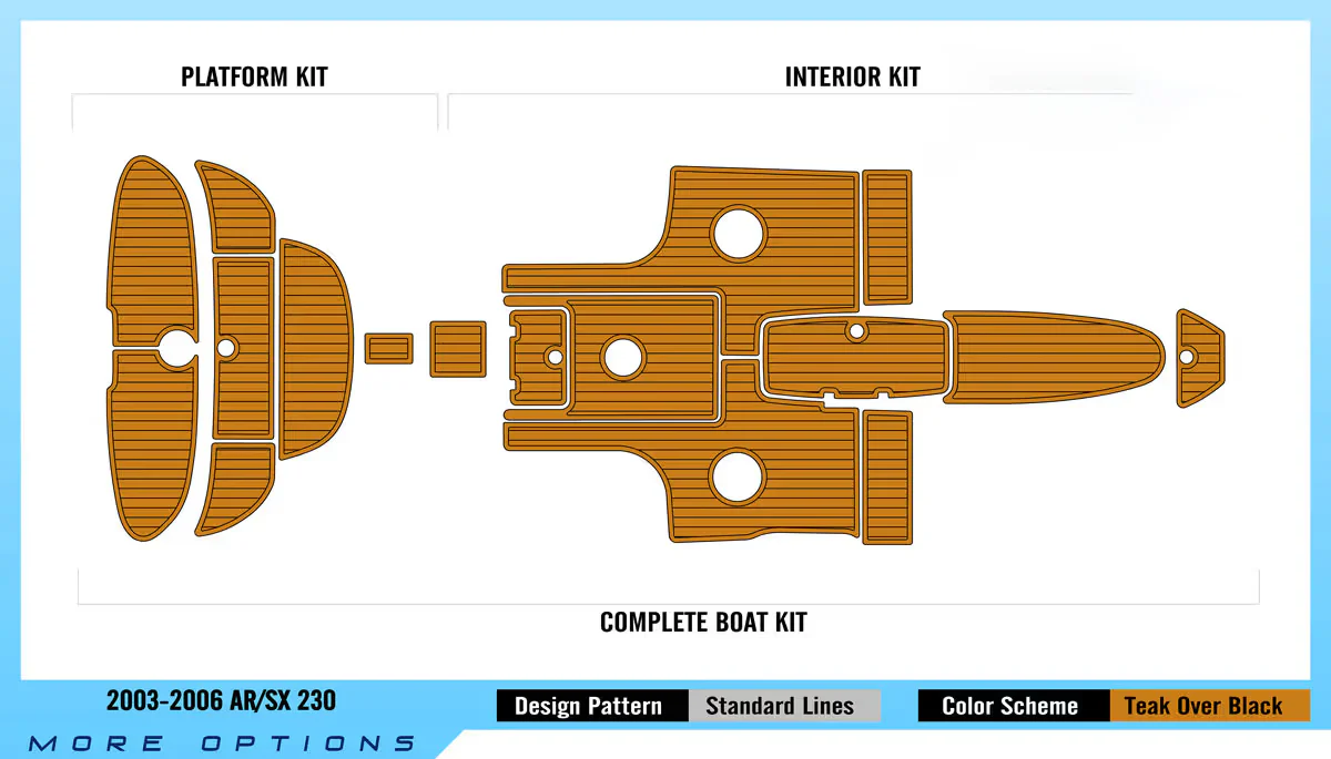 2003-2006 | Yamaha | AR/SX 230 - Premium EVA Foam Marine Flooring Kit - HXBYX