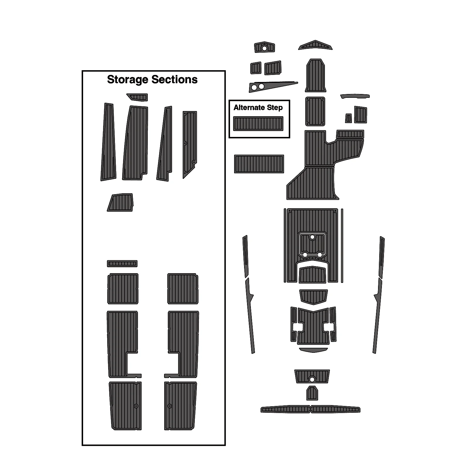 2019 Tige ZX1 – Custom EVA Foam Marine Flooring Kit - HXBYX