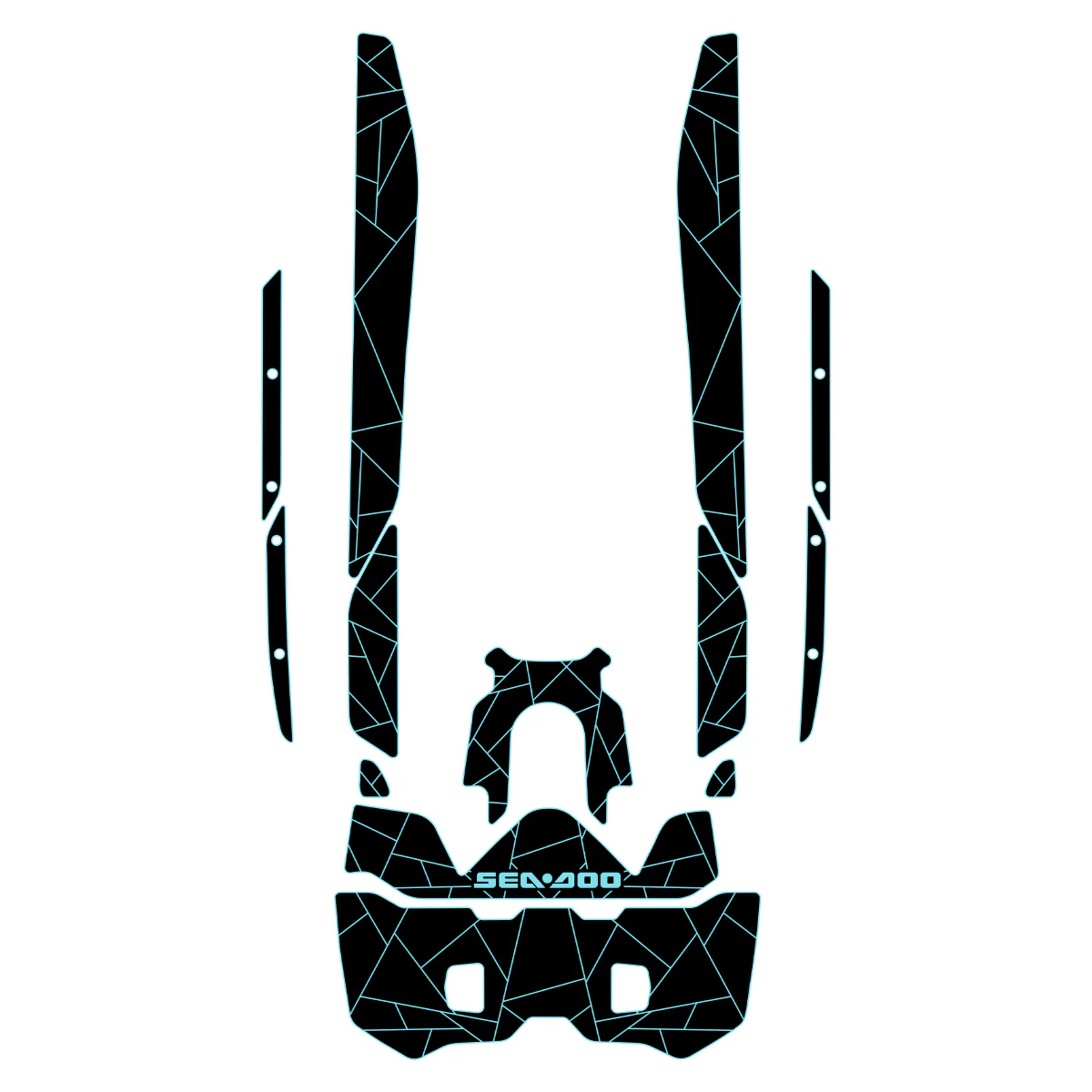 2022-2024 Sea-Doo Fish Pro Sport - Custom EVA Foam Jet Ski Mats Kit - HXBYX