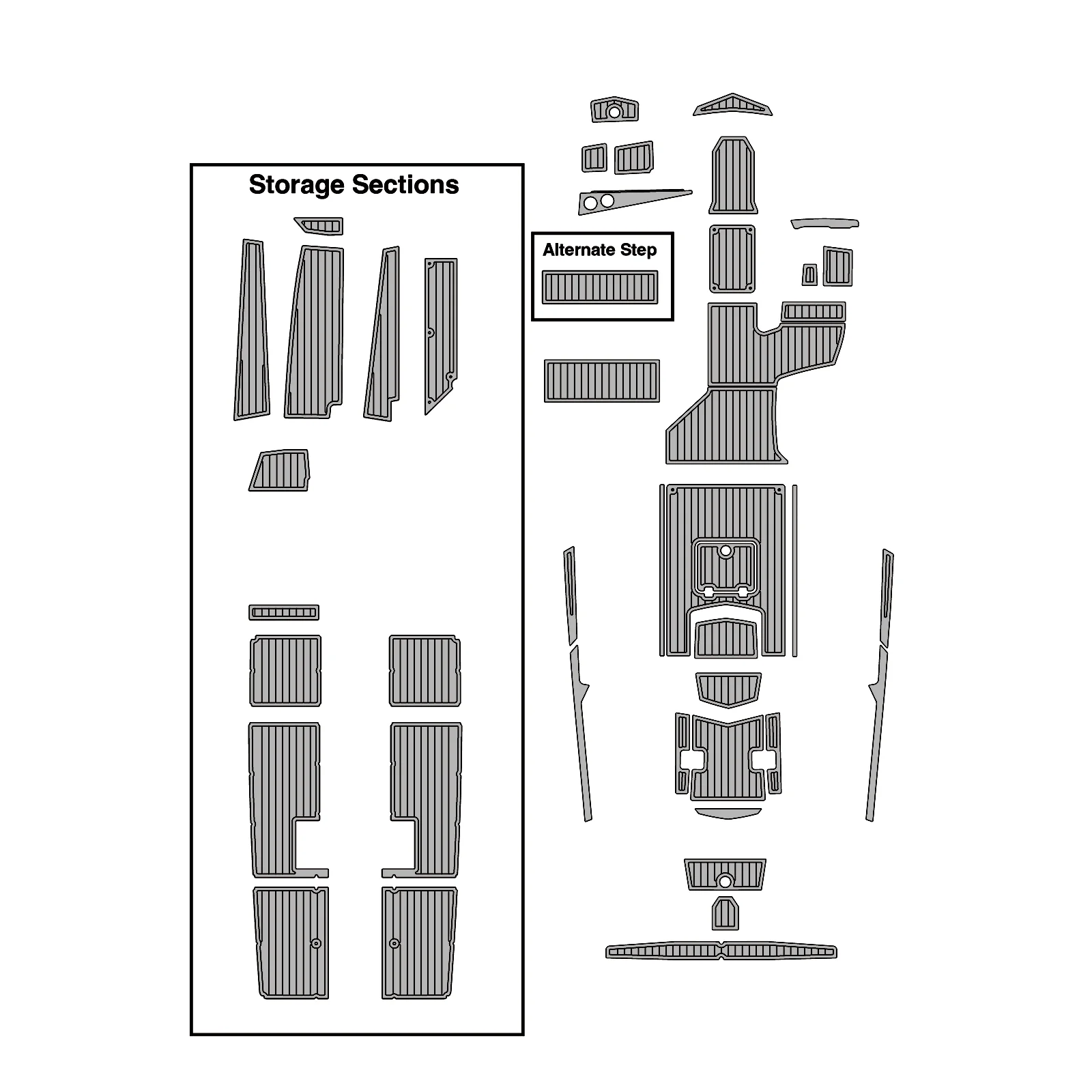 2019 Tige ZX1 – Custom EVA Foam Marine Flooring Kit - HXBYX