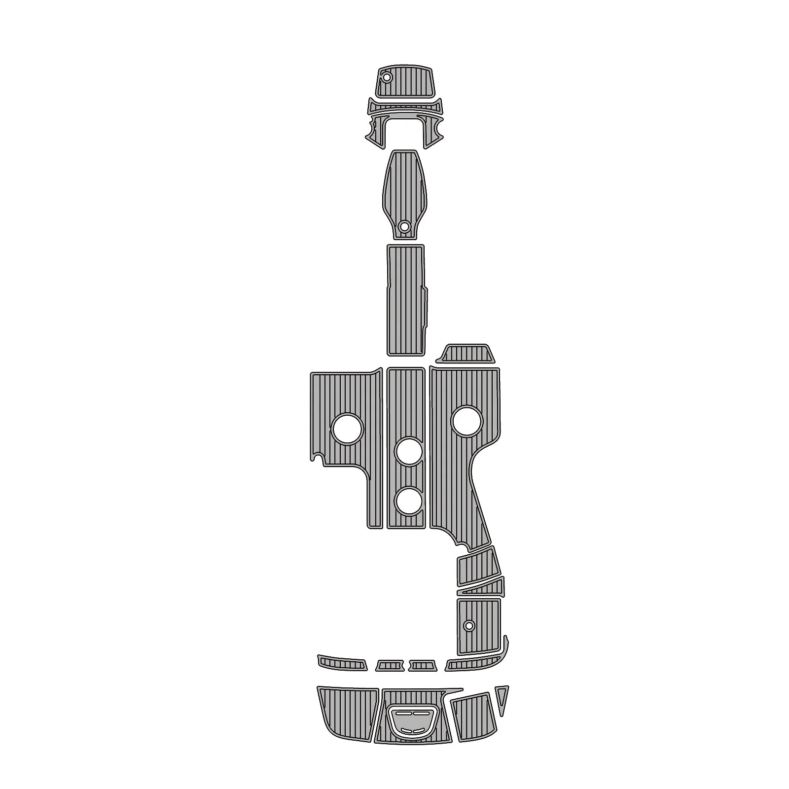 2012 Sea Ray Sundeck 240 – Custom EVA Foam Marine Flooring Kit - HXBYX