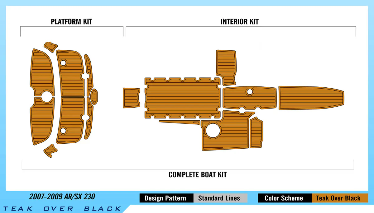 2007-2009 | Yamaha | AR/SX 230 – Premium EVA Foam Marine Flooring Kit - HXBYX