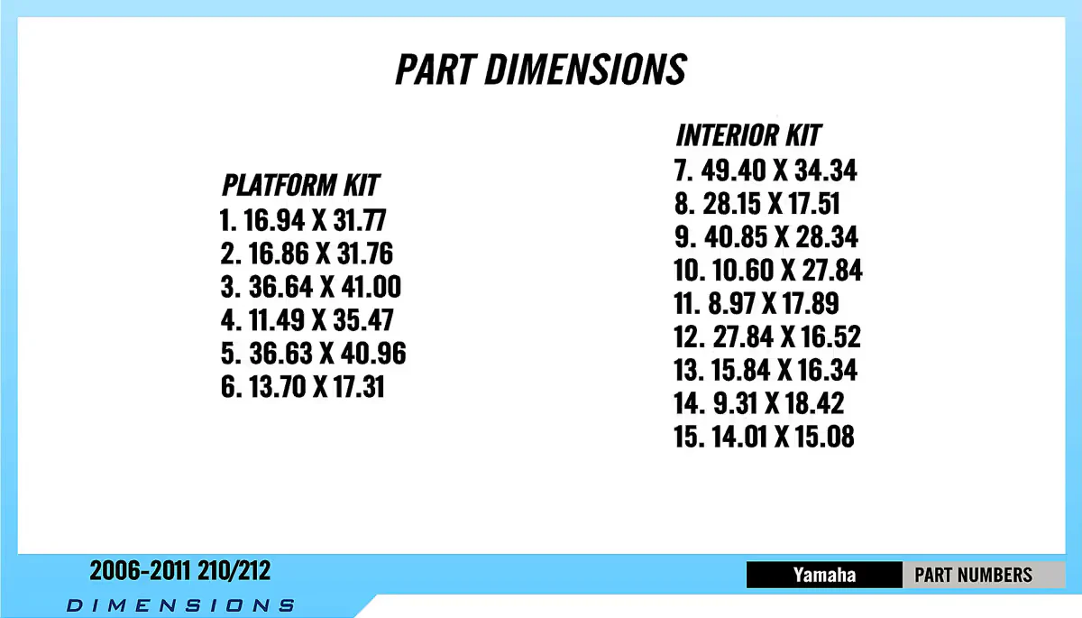 2006-2011 | Yamaha | AR/SX 210 & 212 - EVA Foam Marine Flooring Kit - HXBYX