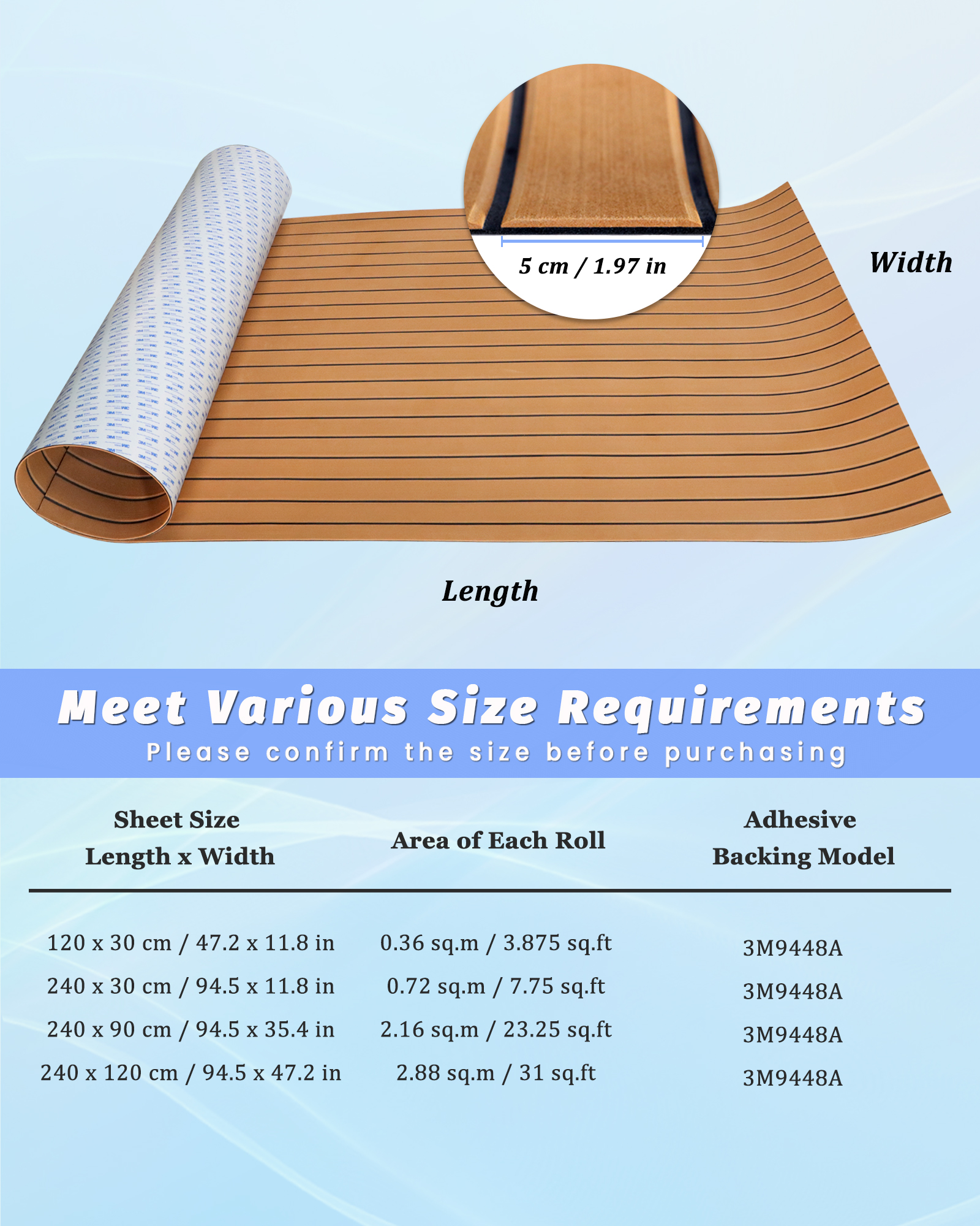 Faux Teak EVA Foam Sheet – Brown & Black - HXBYX