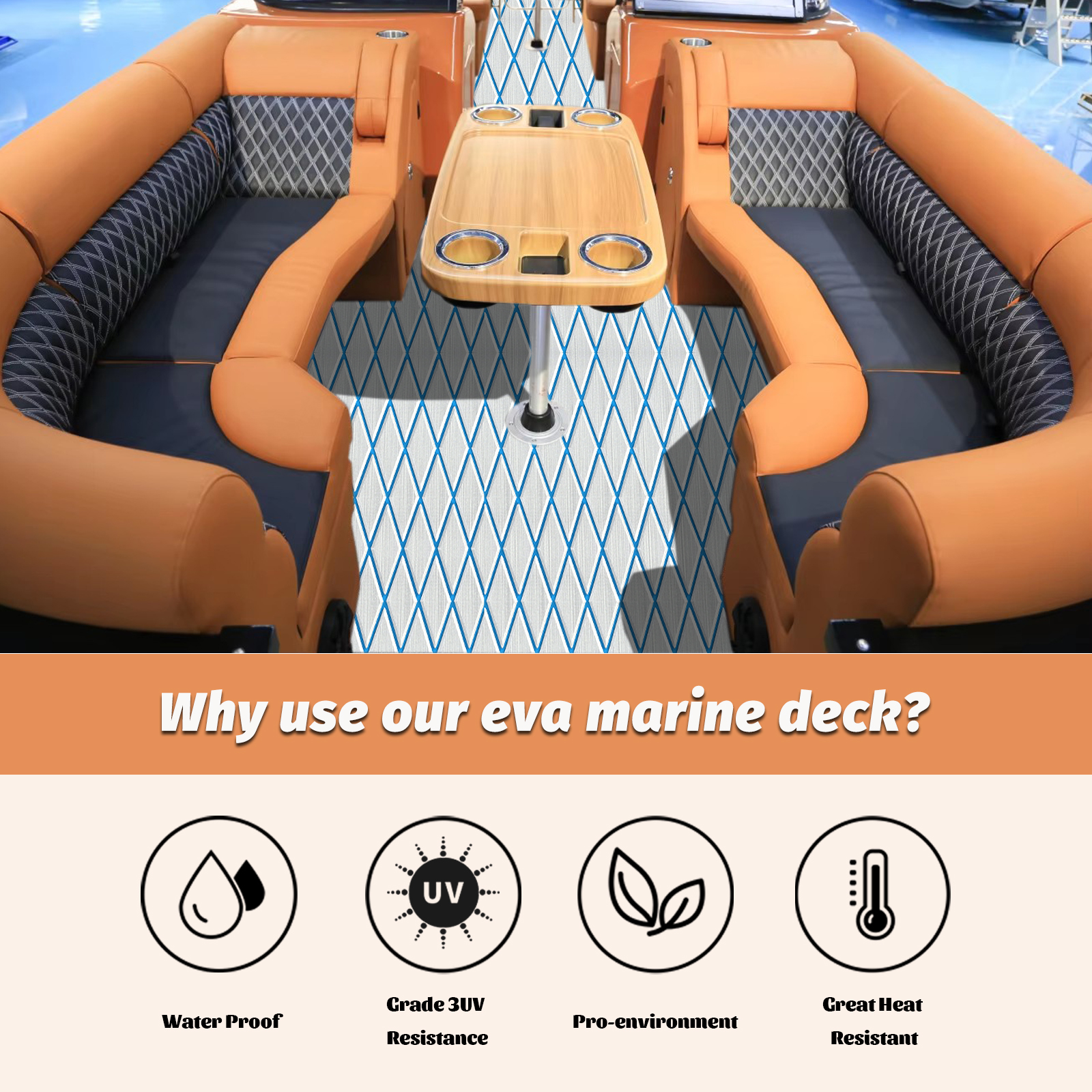 Engraved Diamond EVA Foam Sheet – Gray & Blue - HXBYX