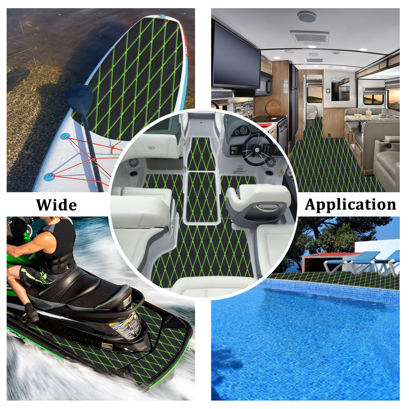 Engraved Diamond EVA Foam Sheet – Black & Green - HXBYX