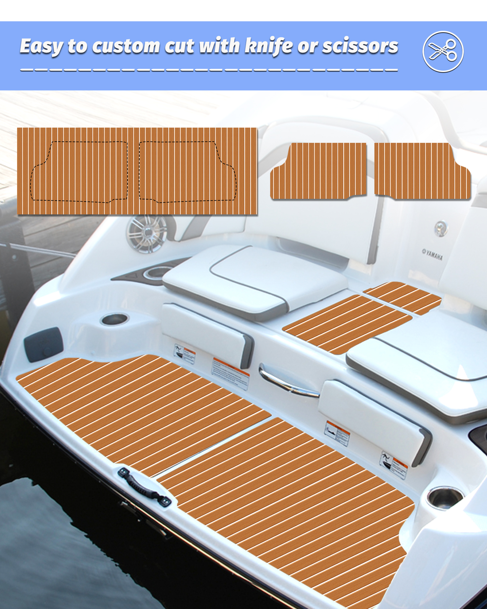 Faux Teak EVA Foam Sheet – Brown & White - HXBYX