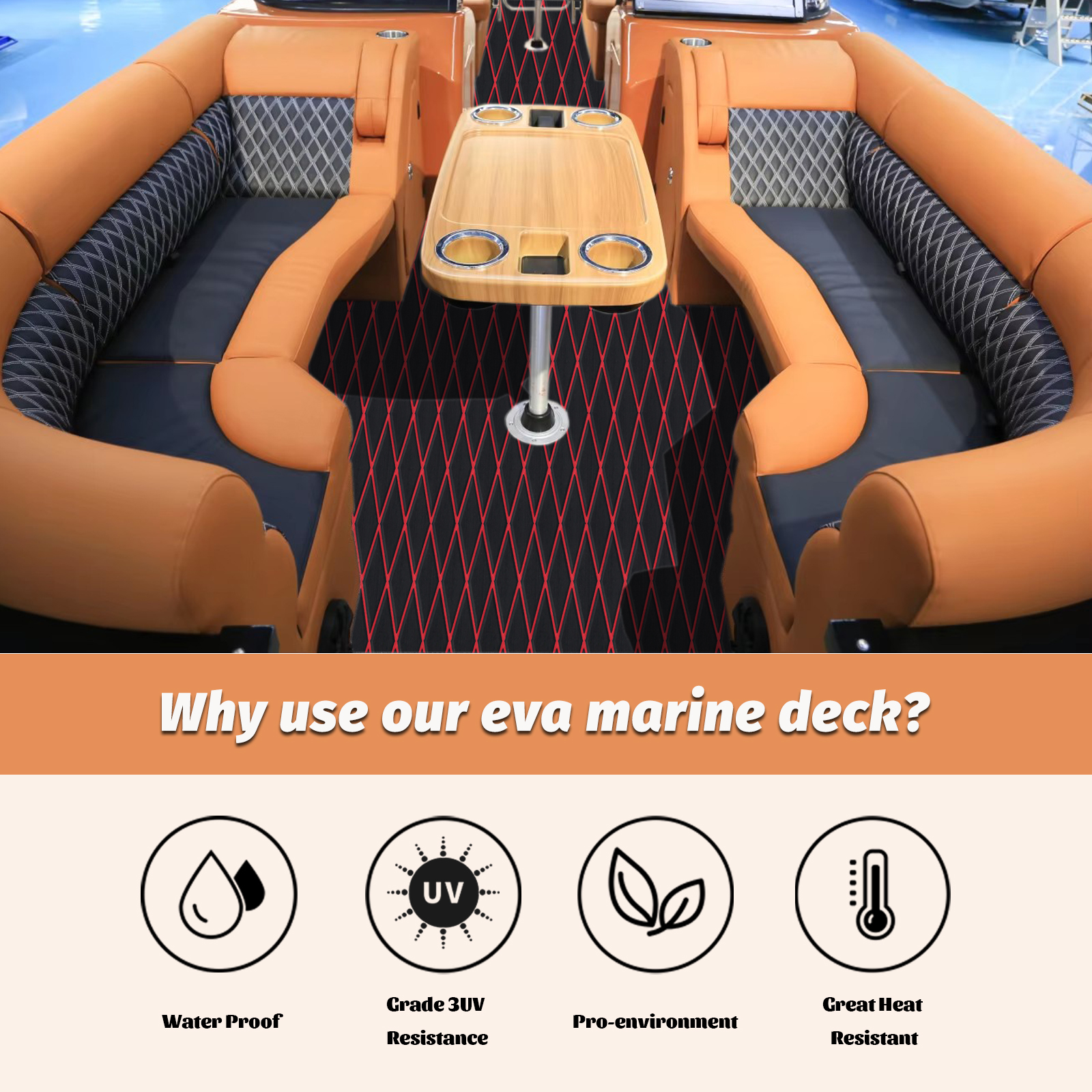 Engraved Diamond EVA Foam Sheet – Black & Red - HXBYX