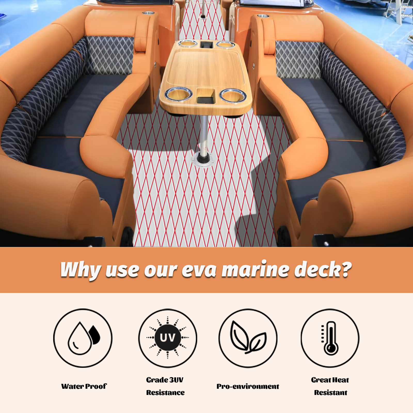 Engraved Diamond EVA Foam Sheet – Gray & Red - HXBYX