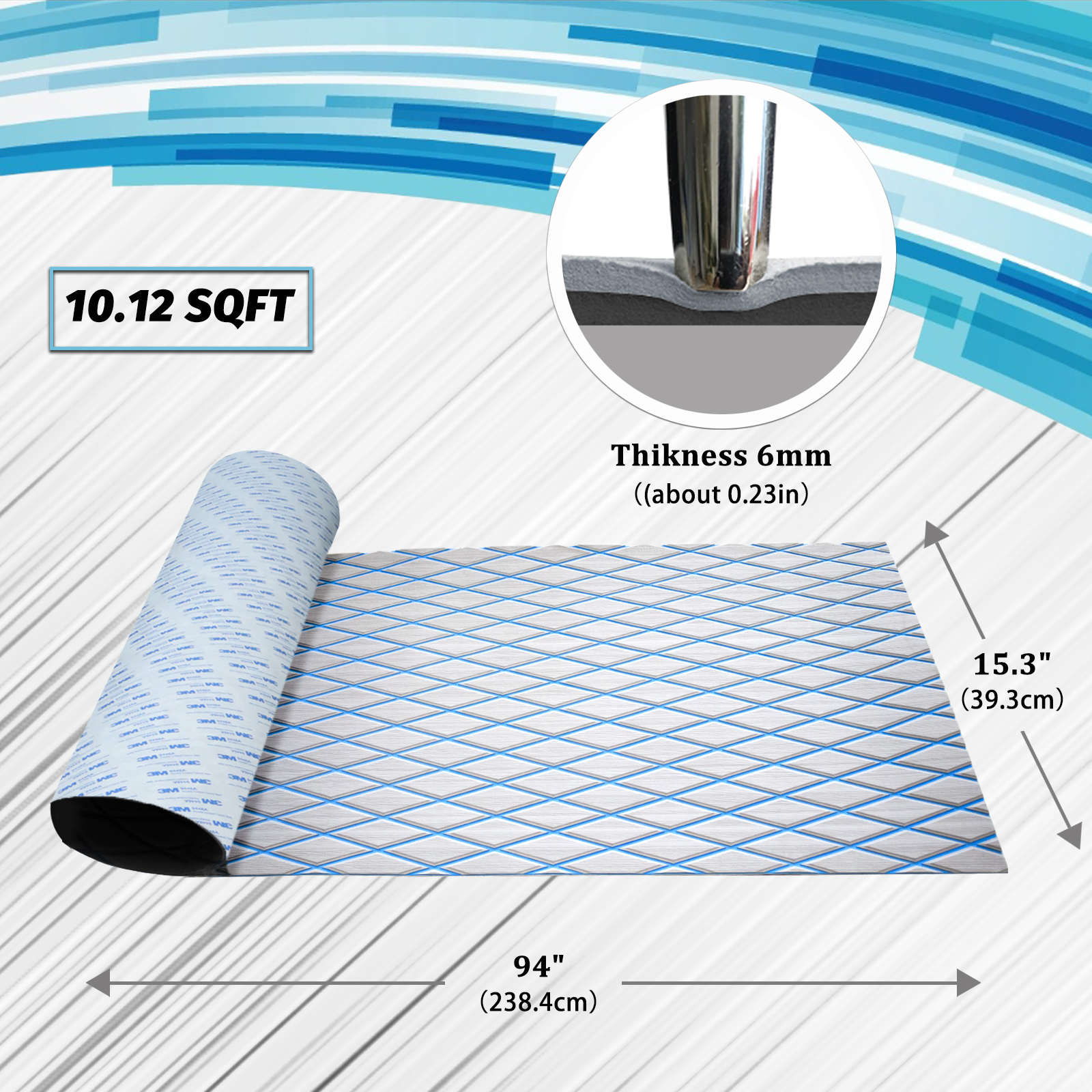 Engraved Diamond EVA Foam Sheet – Gray & Blue - HXBYX