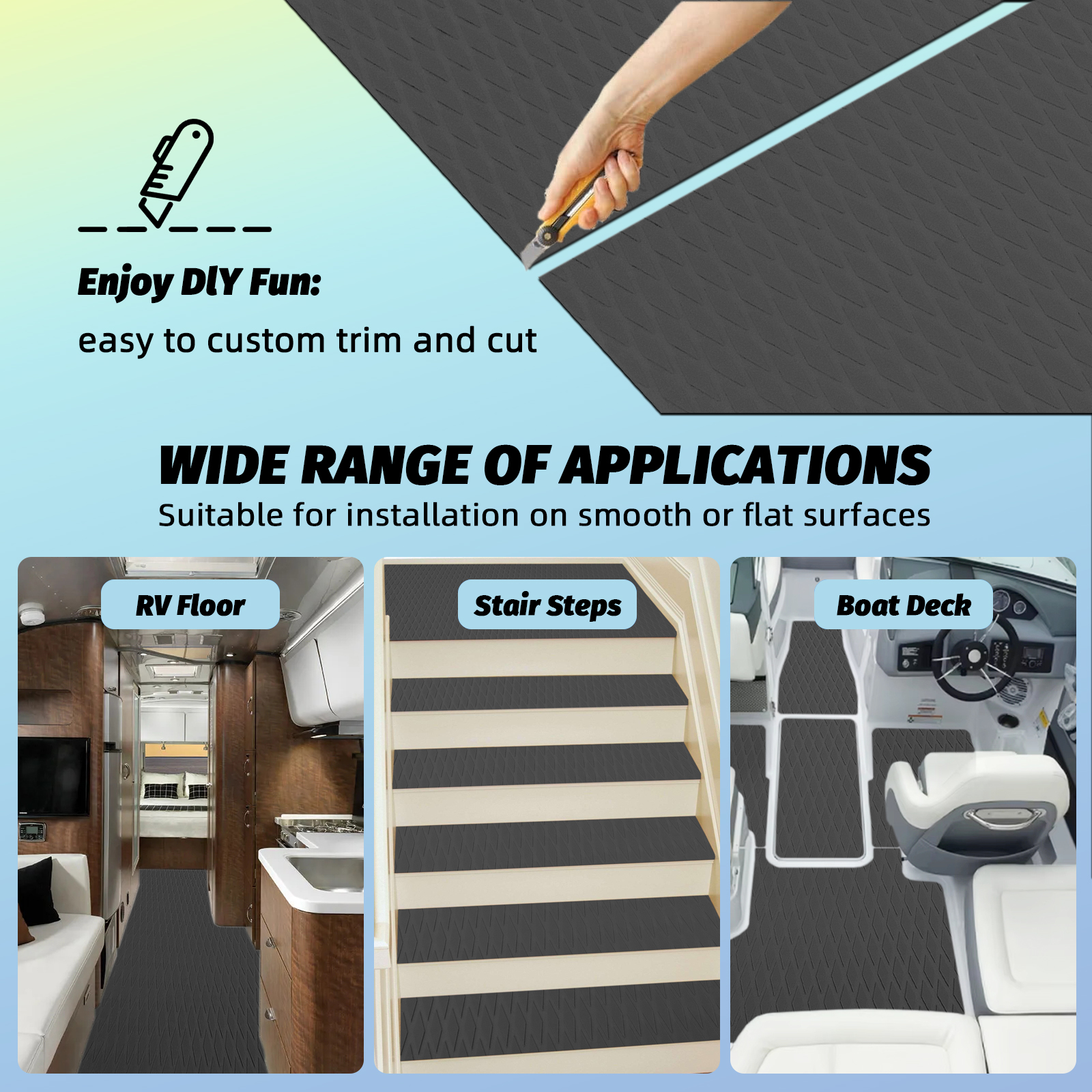 Black EVA Foam Sheet – Small Diamond Pattern - HXBYX