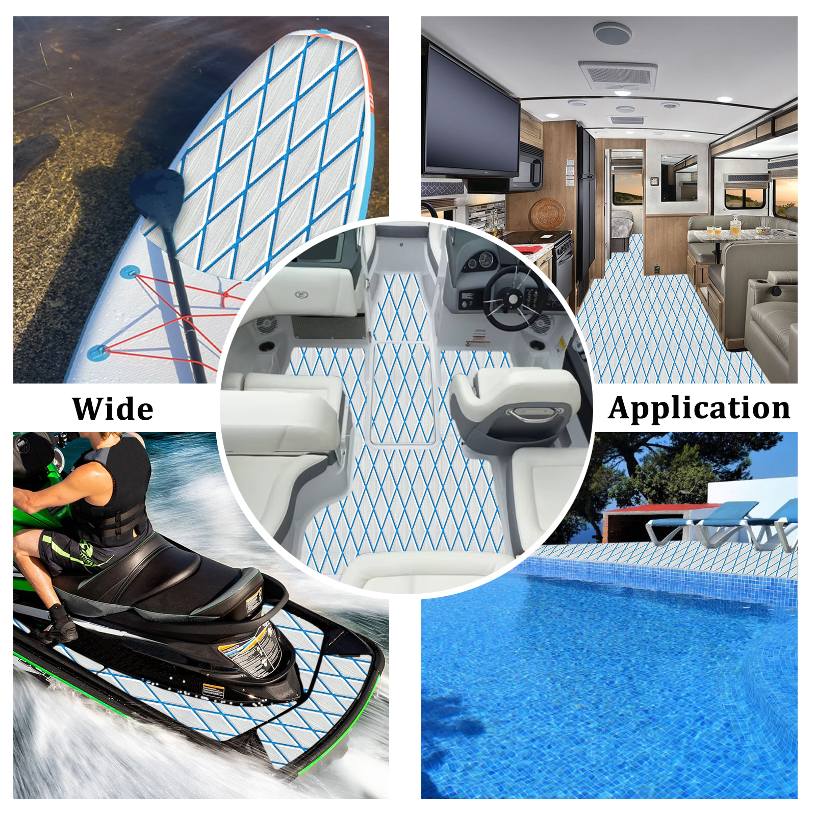 Engraved Diamond EVA Foam Sheet – Gray & Blue - HXBYX