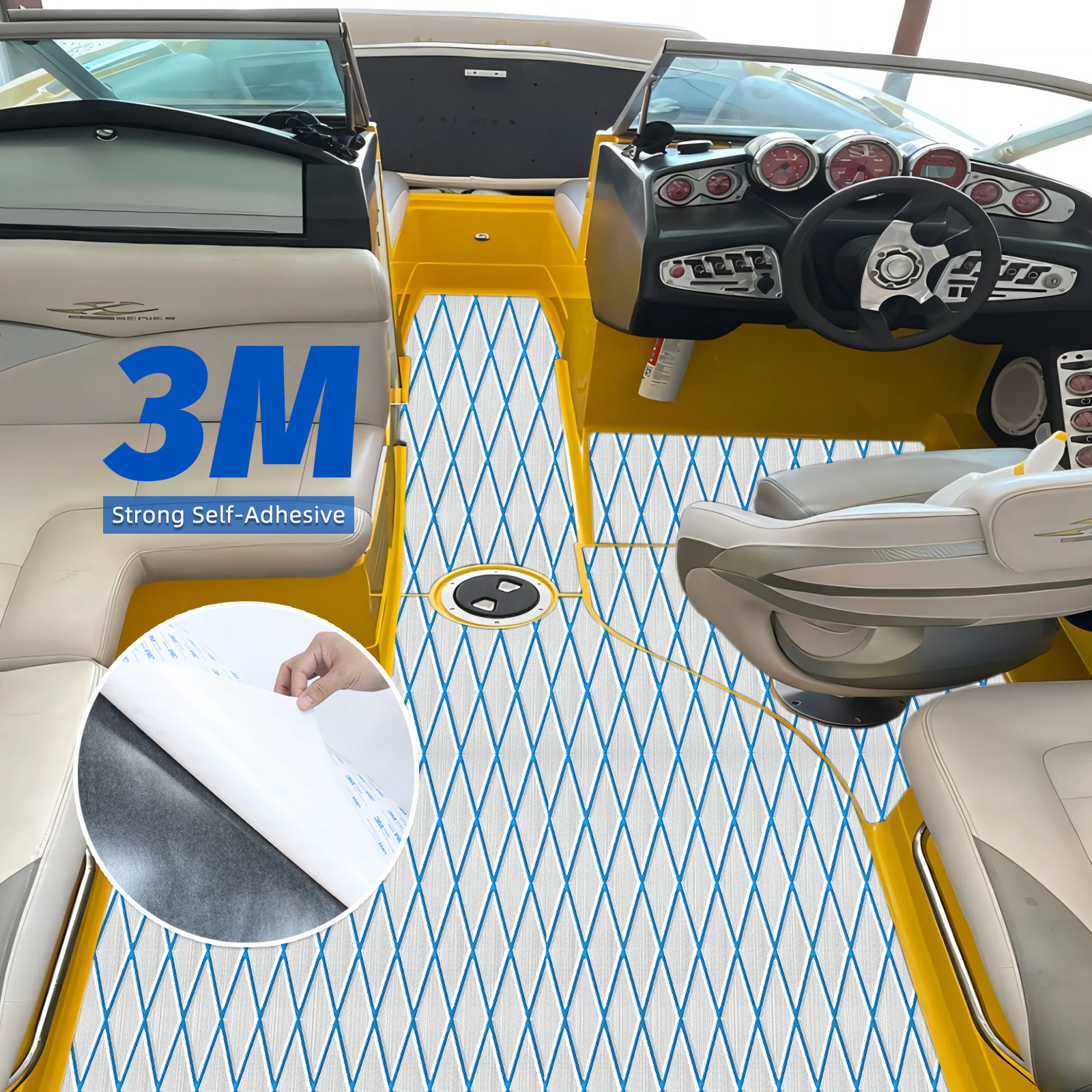 Engraved Diamond EVA Foam Sheet – Gray & Blue - HXBYX