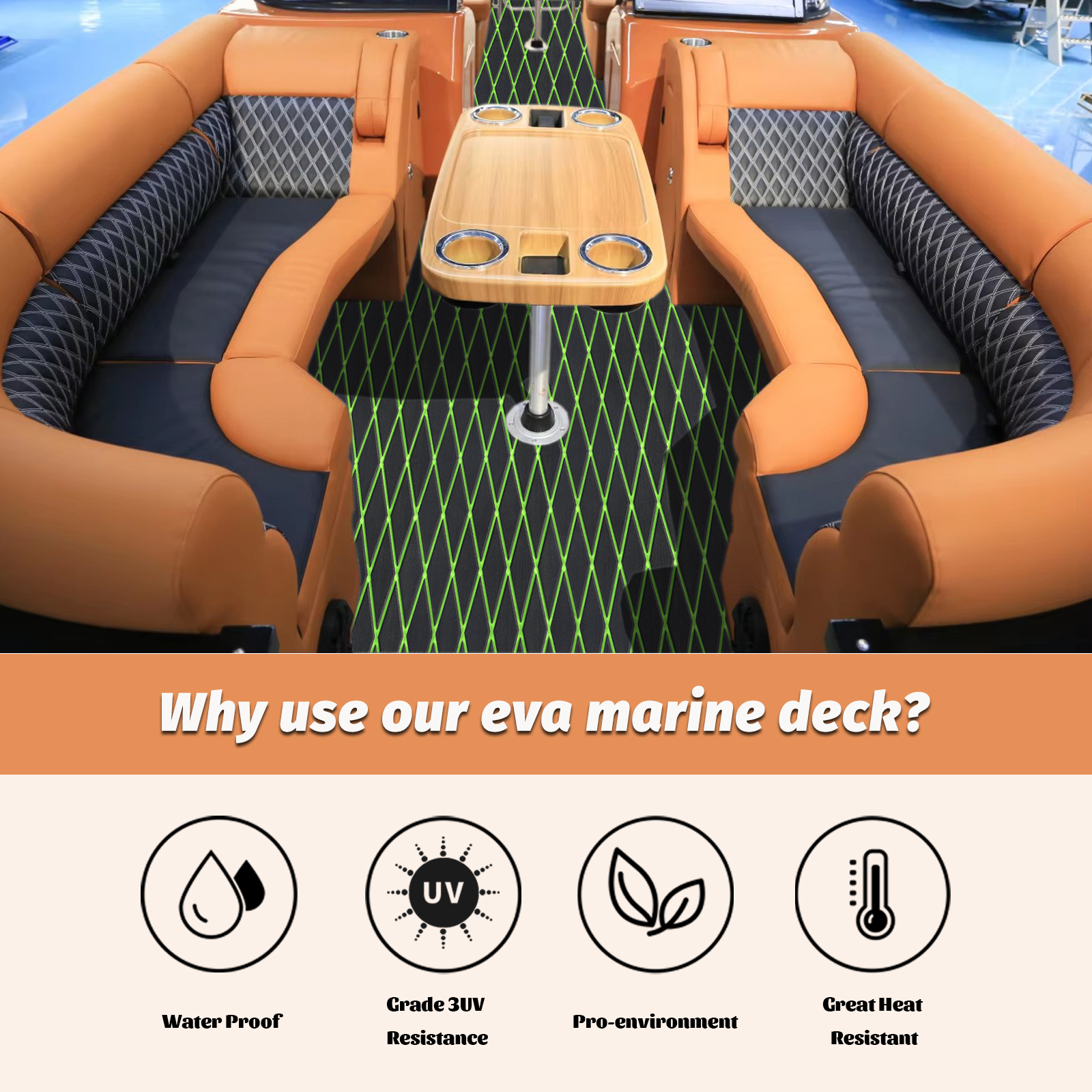 Engraved Diamond EVA Foam Sheet – Black & Green - HXBYX