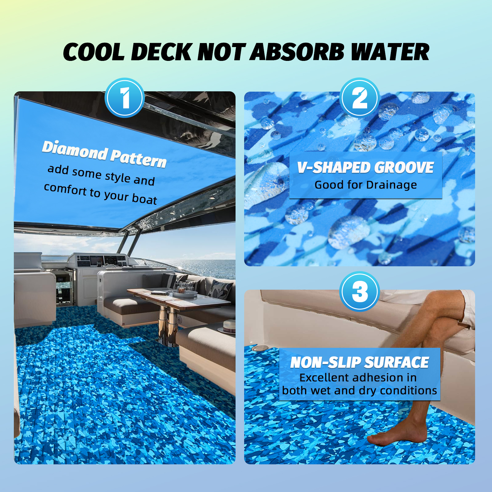 Marine Camo EVA Foam Sheet – Small Diamond Pattern - HXBYX