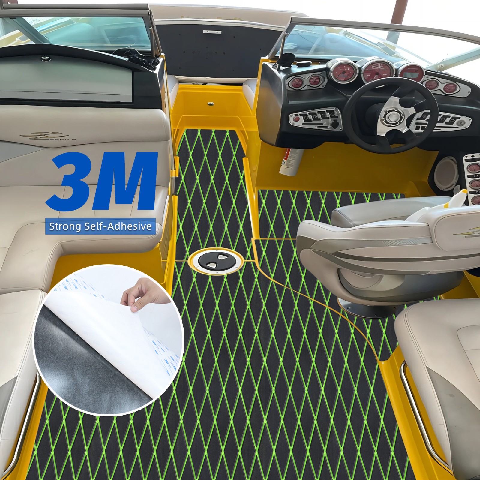 Engraved Diamond EVA Foam Sheet – Black & Green - HXBYX