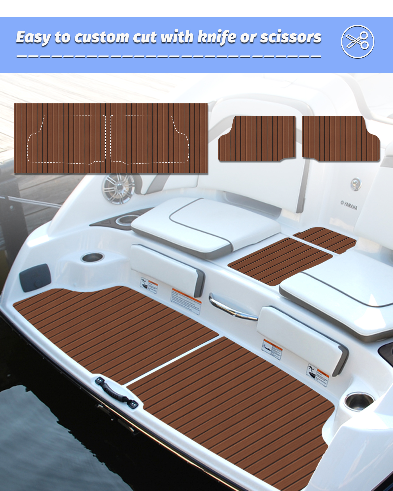 Faux Teak EVA Foam Sheet – Dark Brown & Black - HXBYX