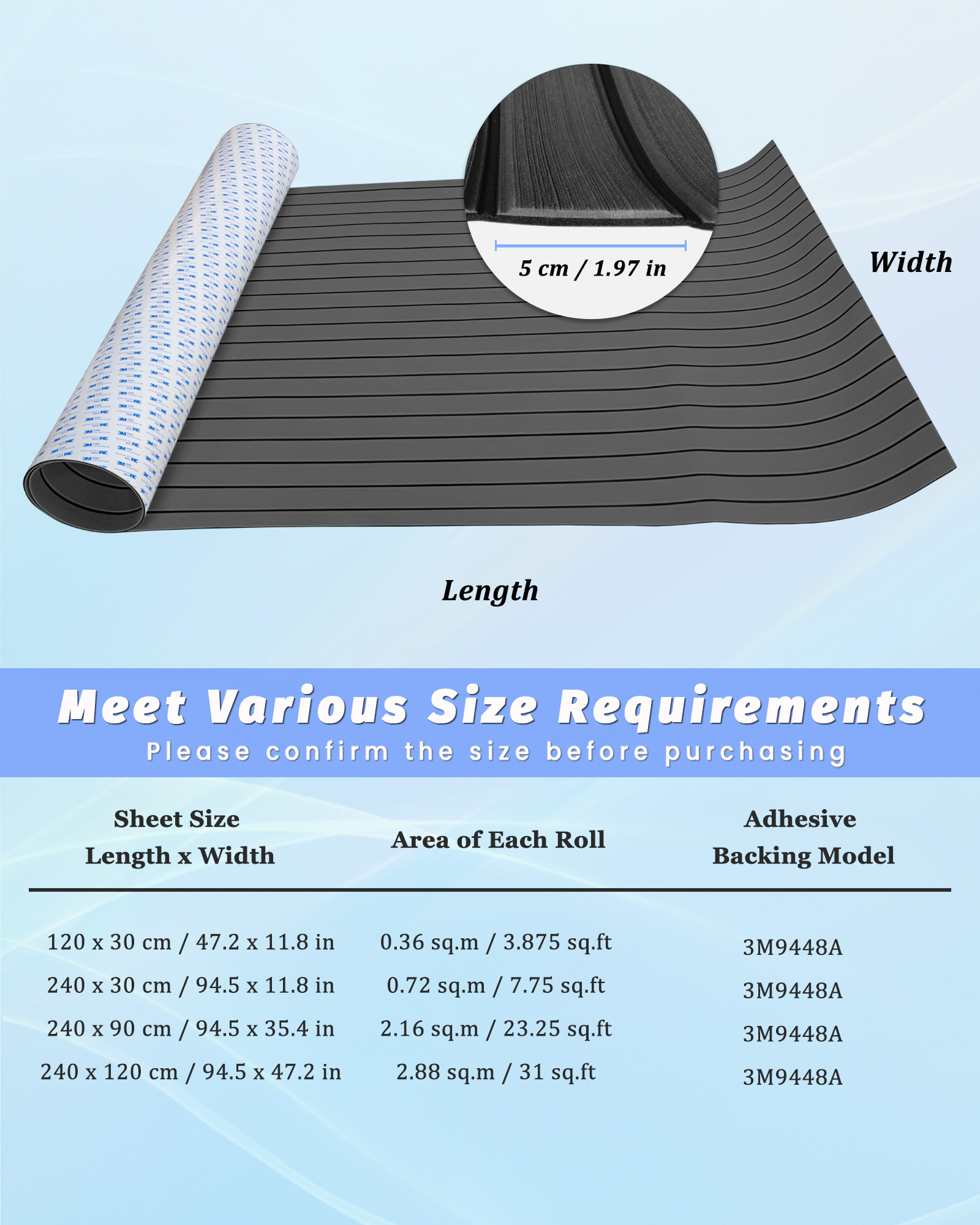 Faux Teak EVA Foam Sheet – Dark Gray & Black - HXBYX