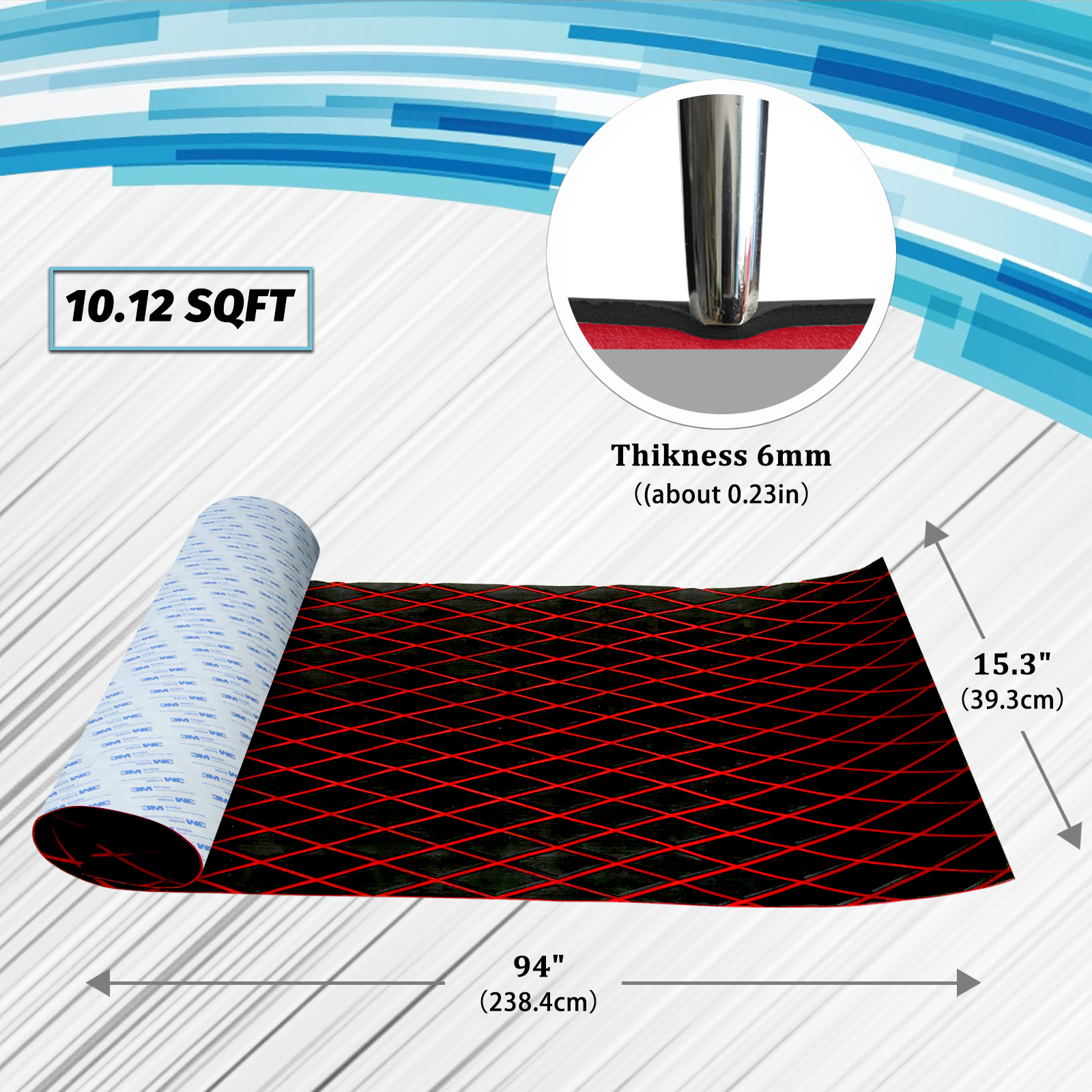 Engraved Diamond EVA Foam Sheet – Black & Red - HXBYX