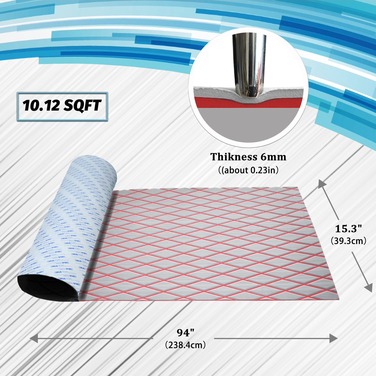 Engraved Diamond EVA Foam Sheet – Gray & Red - HXBYX