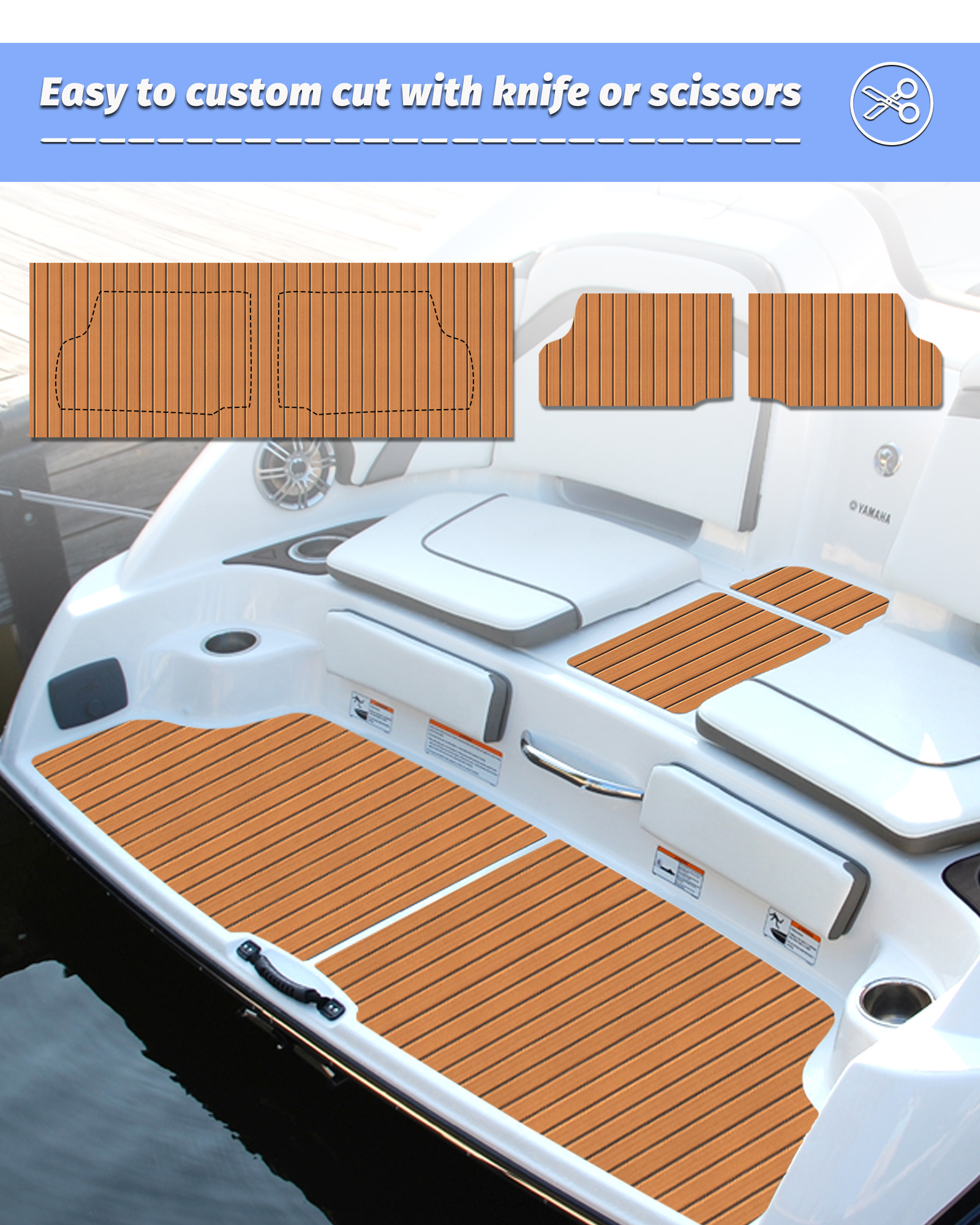 Faux Teak EVA Foam Sheet – Brown & Black - HXBYX