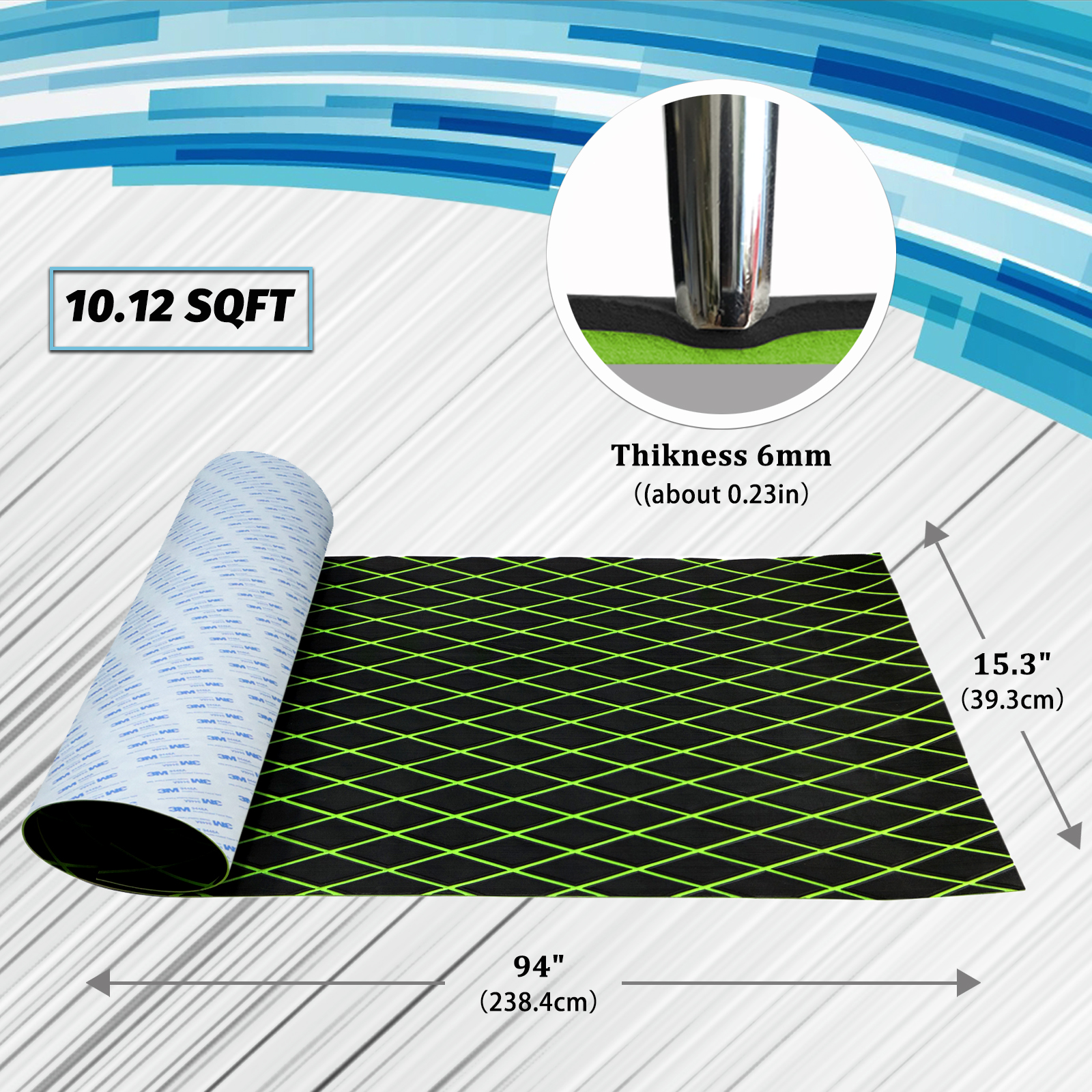 Engraved Diamond EVA Foam Sheet – Black & Green - HXBYX