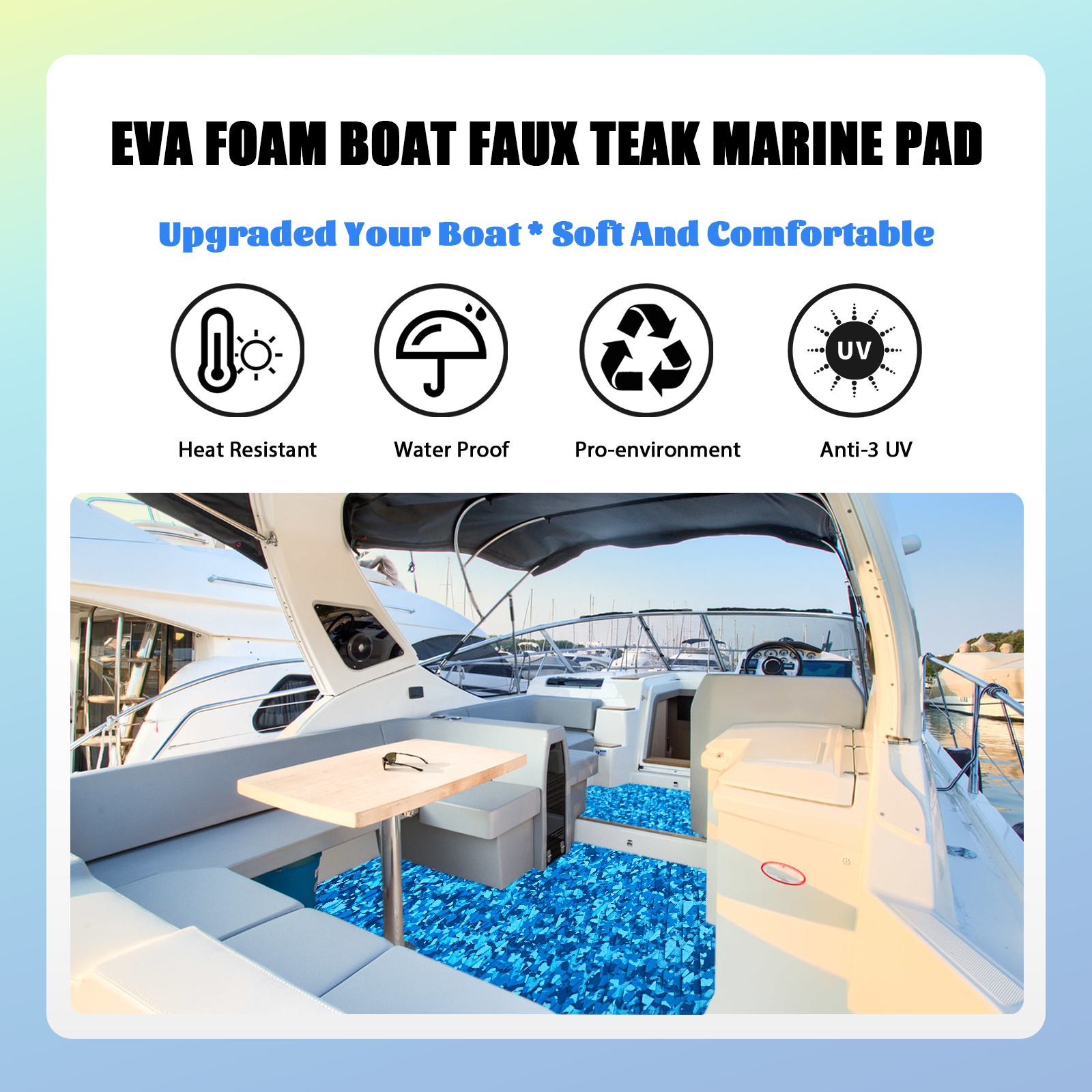 Marine Camo EVA Foam Sheet – Small Diamond Pattern - HXBYX