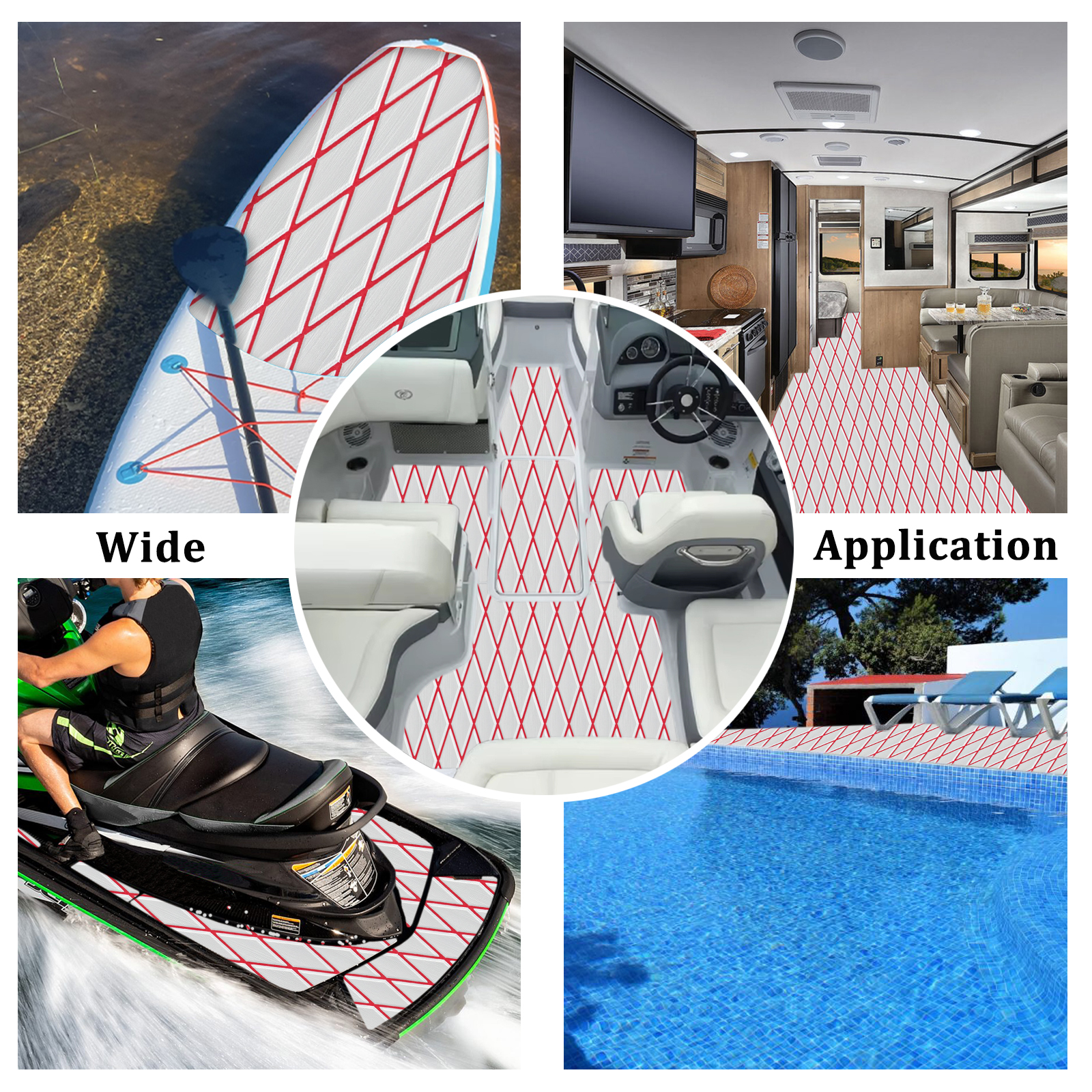 Engraved Diamond EVA Foam Sheet – Gray & Red - HXBYX