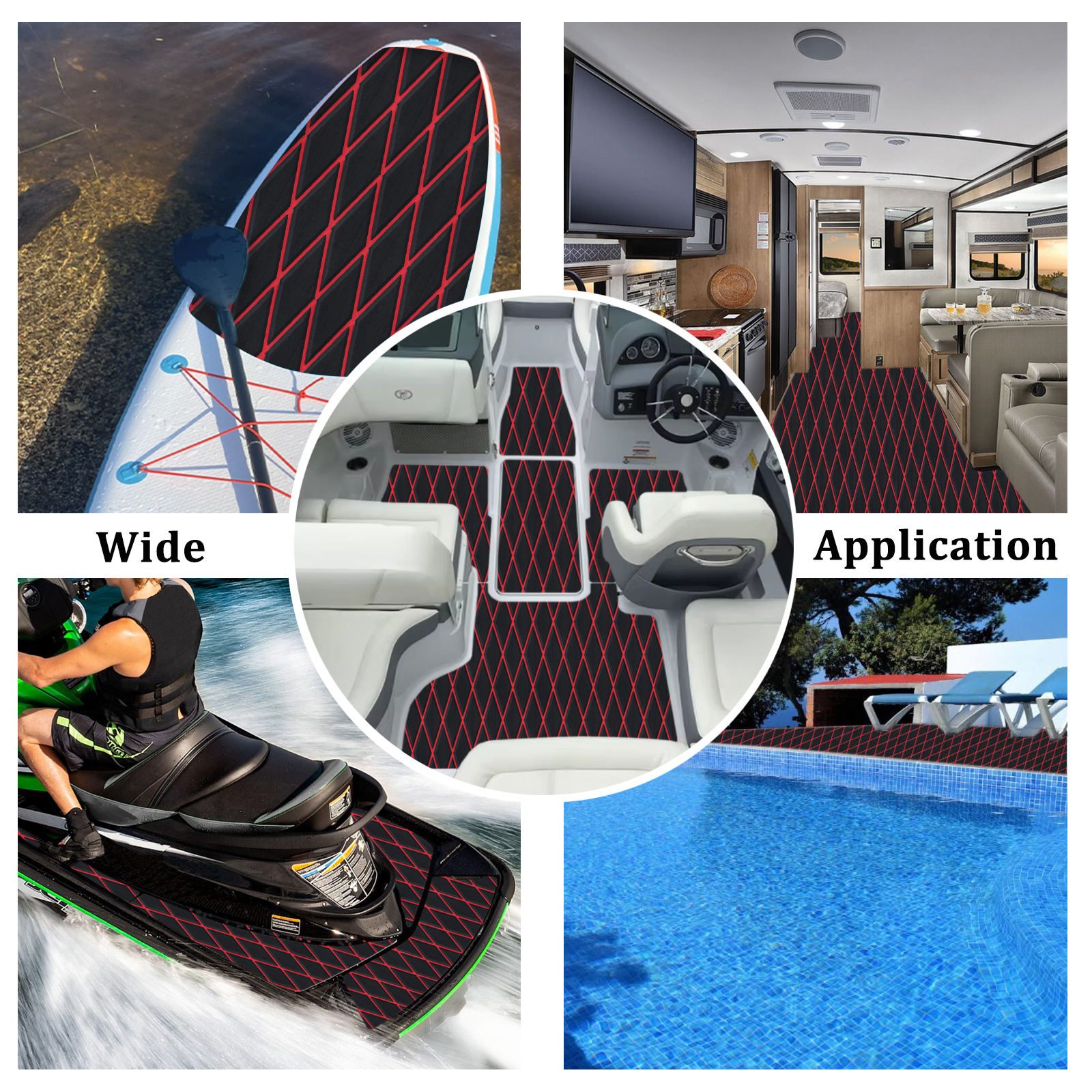 Engraved Diamond EVA Foam Sheet – Black & Red - HXBYX