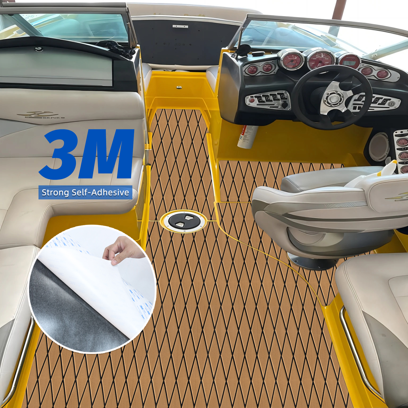 Engraved Diamond EVA Foam Sheet – Brown & Black - HXBYX