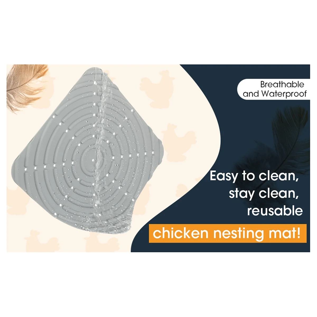 Chicken Coop Box Mat, Washable Laying Chicken Coop Mat Chicken Coop Box Lining