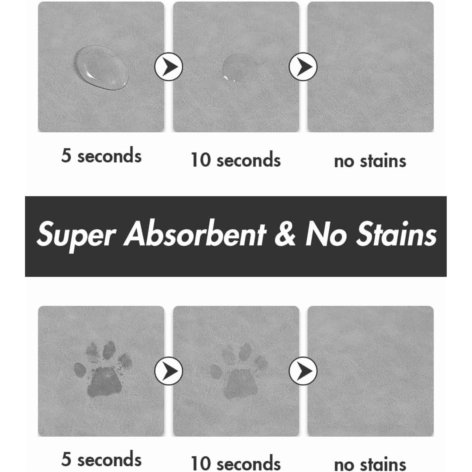 Absorbent Dog Food Mat-Cat Dog Mat for Food and Water Bowl, Quick Dry Pet Feeding Mat, No Stains Dog Feeding mat, Dog Accessories Pet Supplies Mat-Dog Water Bowl Mat for Messy Drinkers
