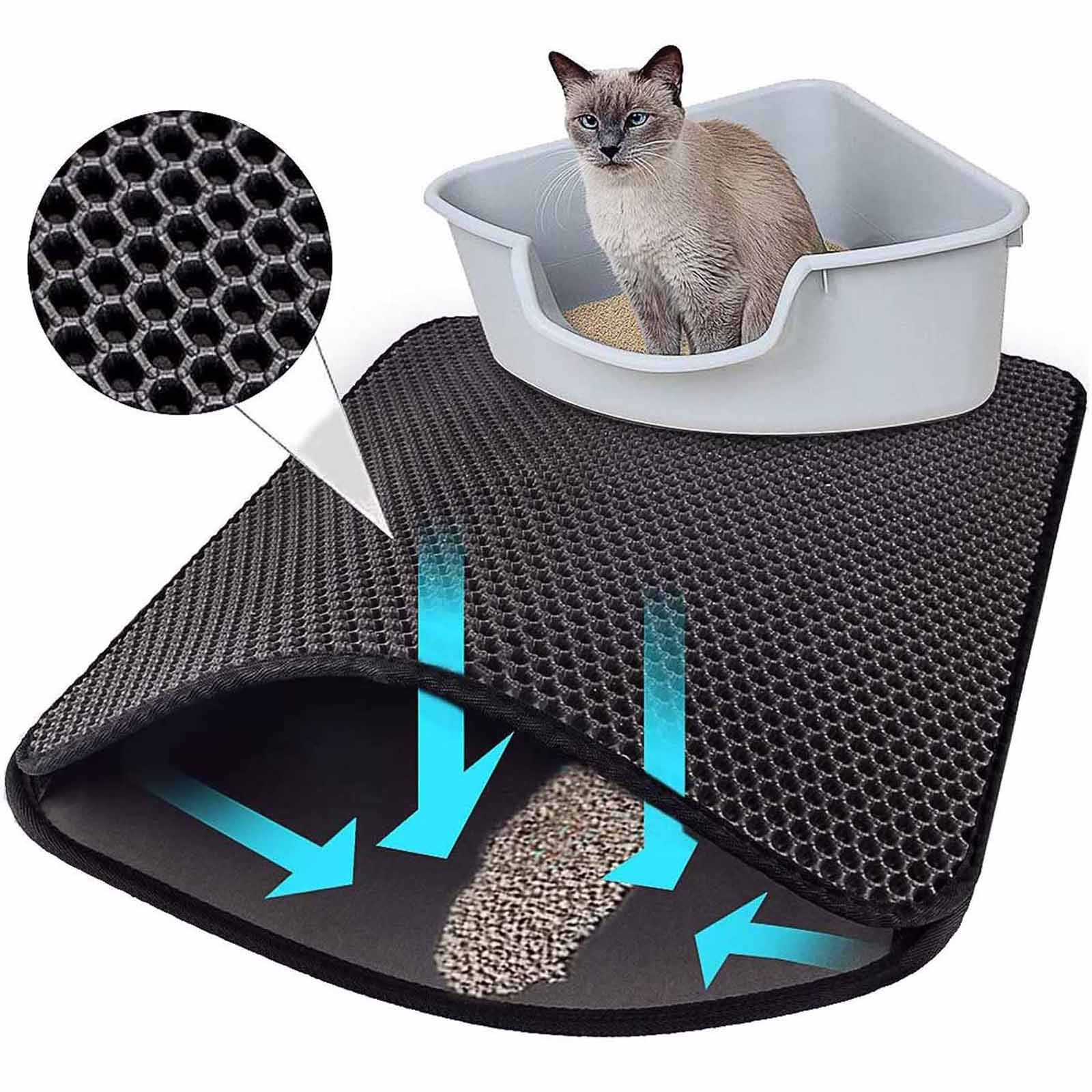 Pet Supplies Double-Layer Honeycomb Feeding Mat Placemat Litter Mat