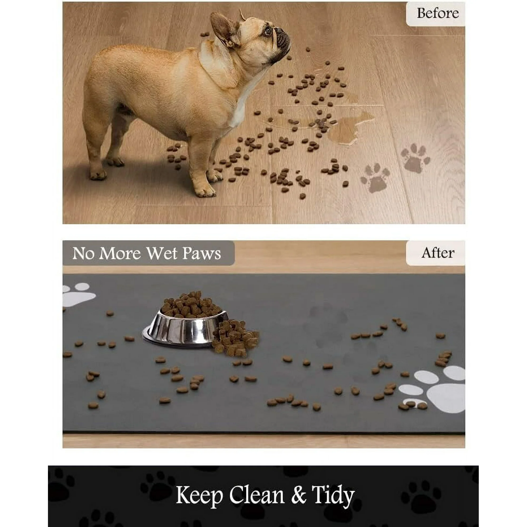 Absorbent Dog Mat for Food & Water Bowl - No Stains Quick Dry Pet Accessories