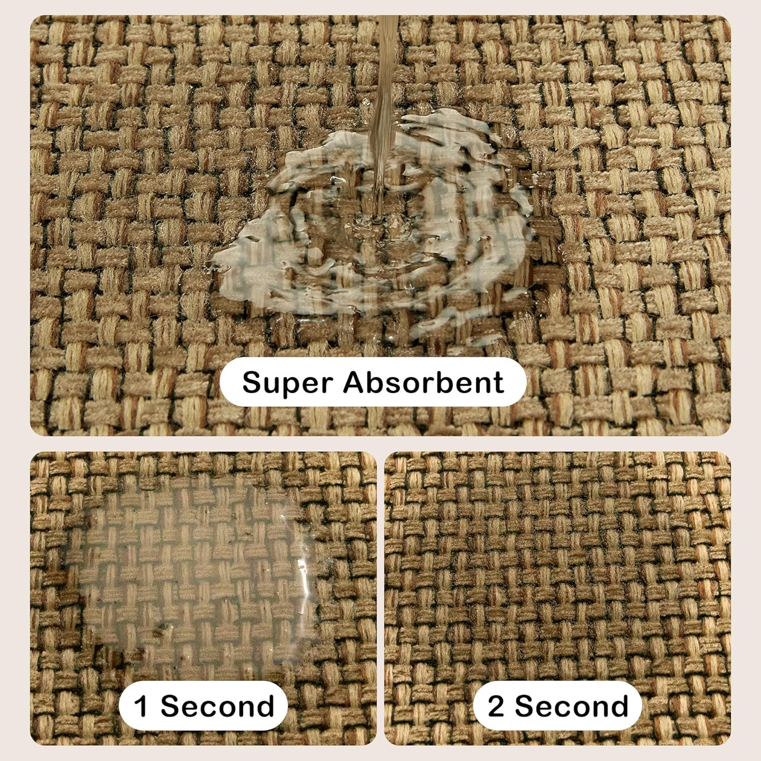 Kitchen Mats for Floor Cushioned Anti-Fatigue Kitchen Floor Mat Non Slip Kitchen Rugs for Floor Absorbent Memory Foam Comfort Standing Mat for Front of Sink, Office, Laundry(Beige, 17.3"x47")