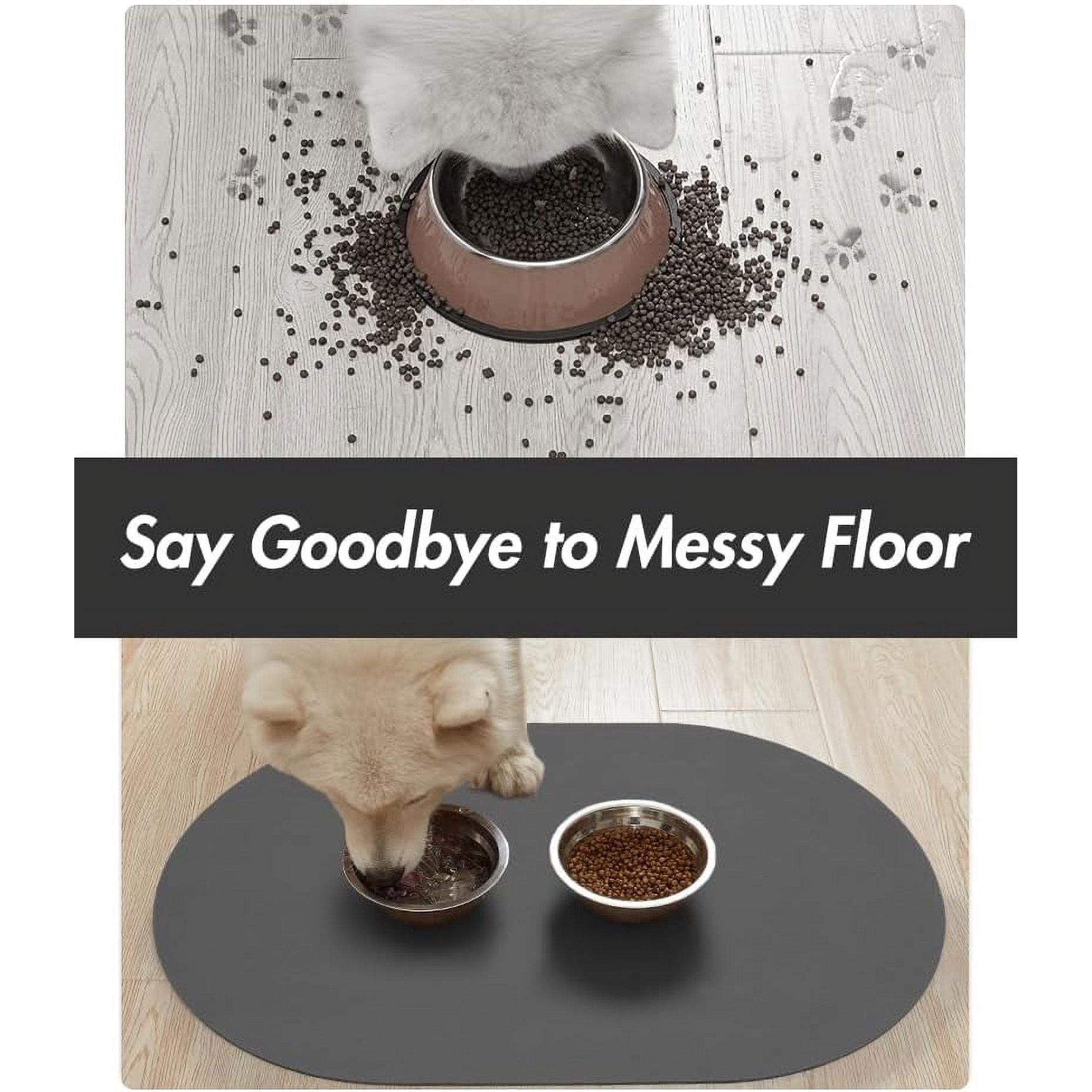 Absorbent Dog Mat for Food & Water Bowl - Quick Dry Pet Feeding Mat, No Stains, Ideal for Messy Drinkers
