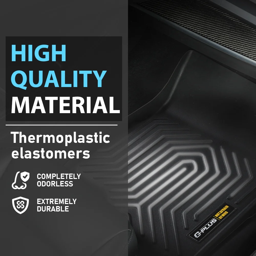 3pcs All Weather Floor Mats Set TPE Liners Fit For 2019-2024 Acura RDX