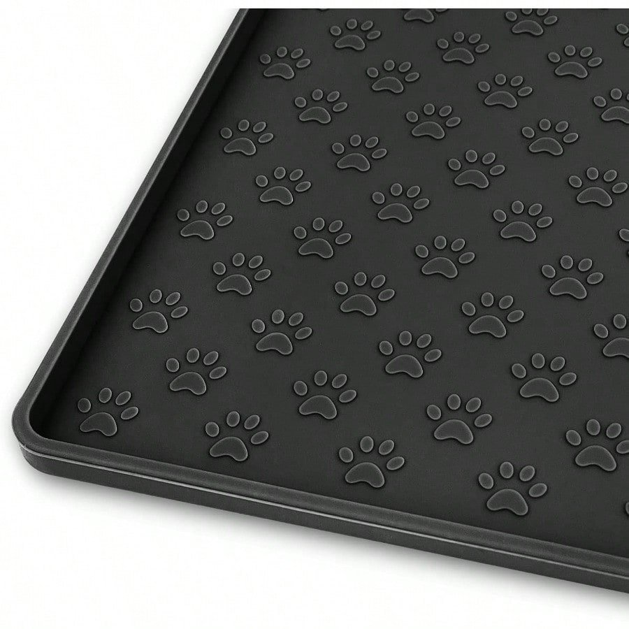 Silicone Pet Placemat For Dog And Cat Waterproof AntiSlip Pet Feeding Bowl Mats For Food And Water Small Medium Large Tray Mat Prevent Residues From Spilling To Floor Black 31.5 23.6