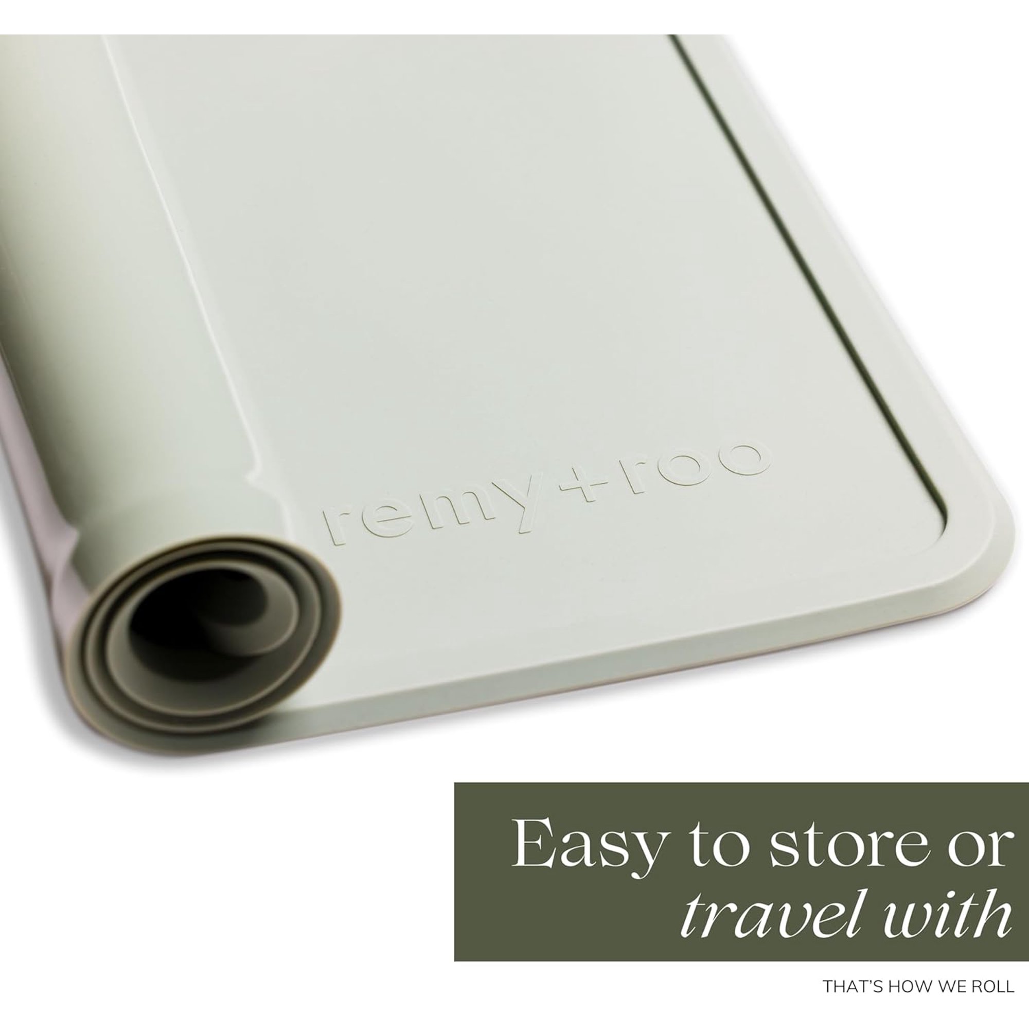 Sage Silicone Dog Food Mat |  Waterproof | Non-Slip | Dishwasher Safe