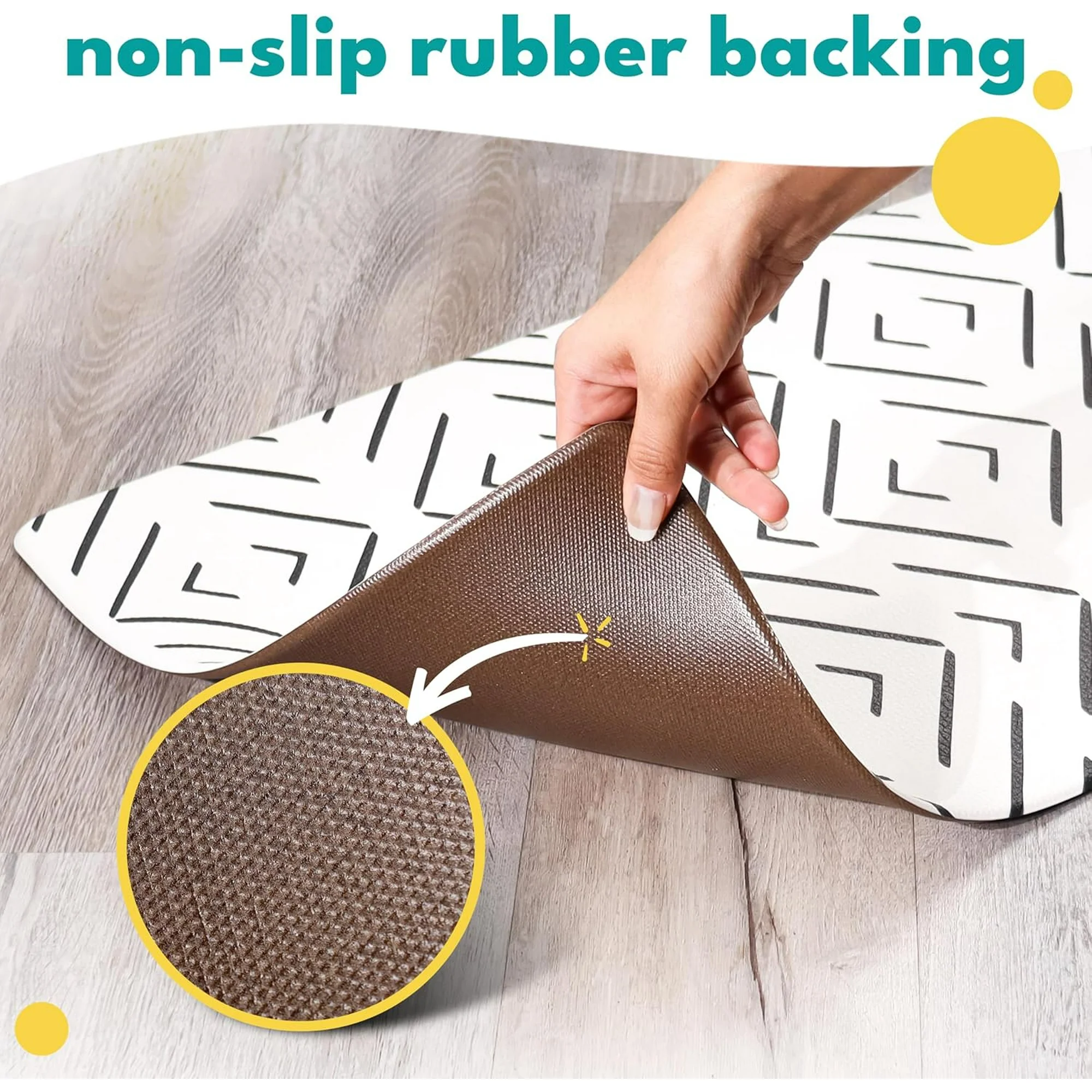 Large Waterproof Dog Mat for Food and Water - Non-Slip Pet Feeding Mat for Floors