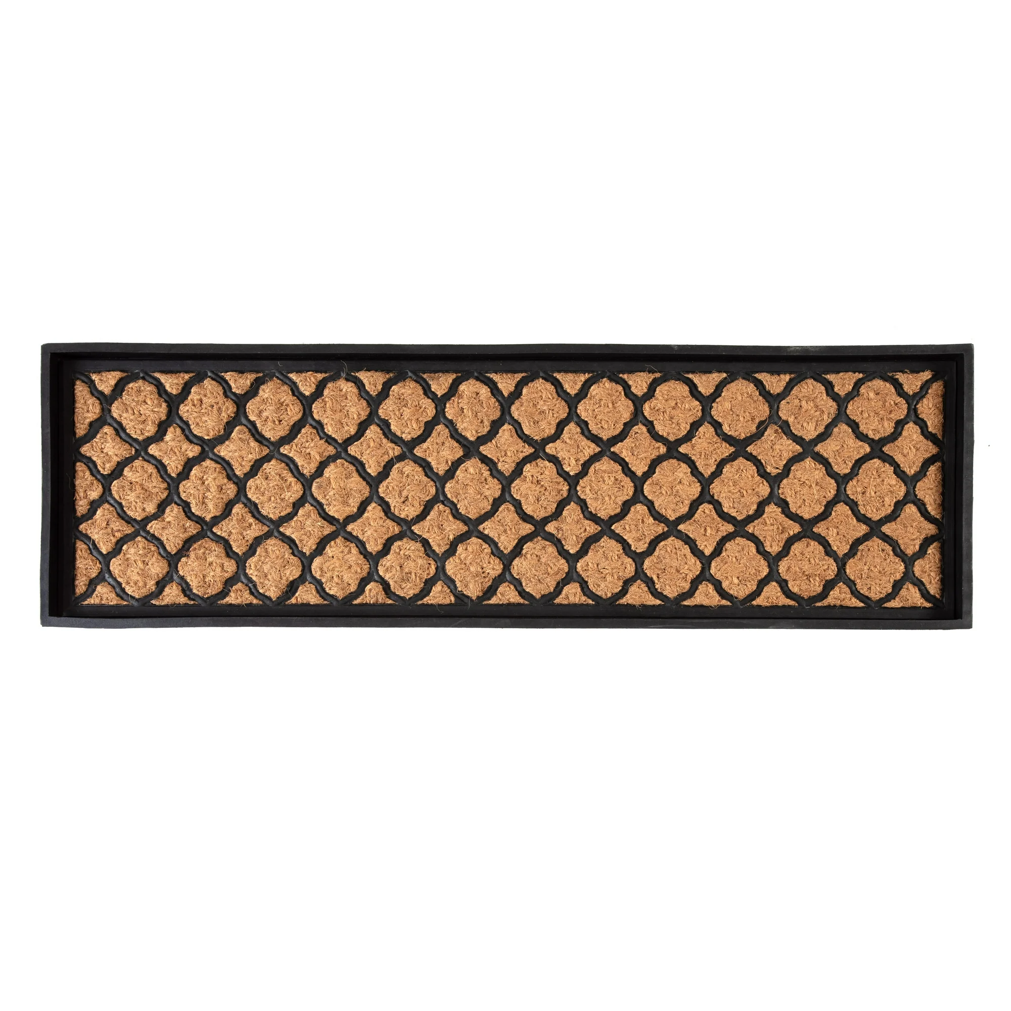 Natural & Recycled Rubber Boot Tray with Trellis Coir and Rubber Insert