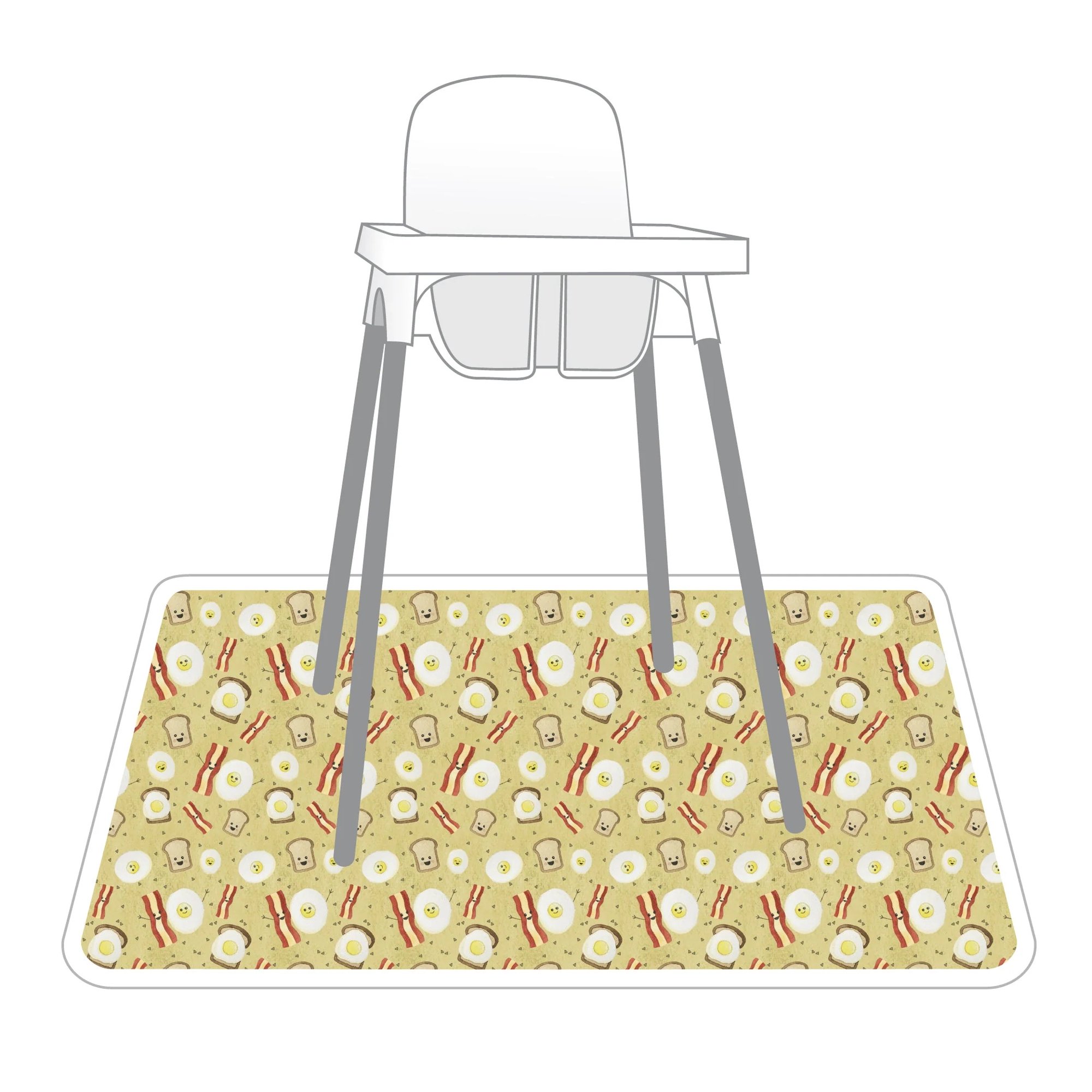 Eggs  Bacon Splash Mat by BapronBaby