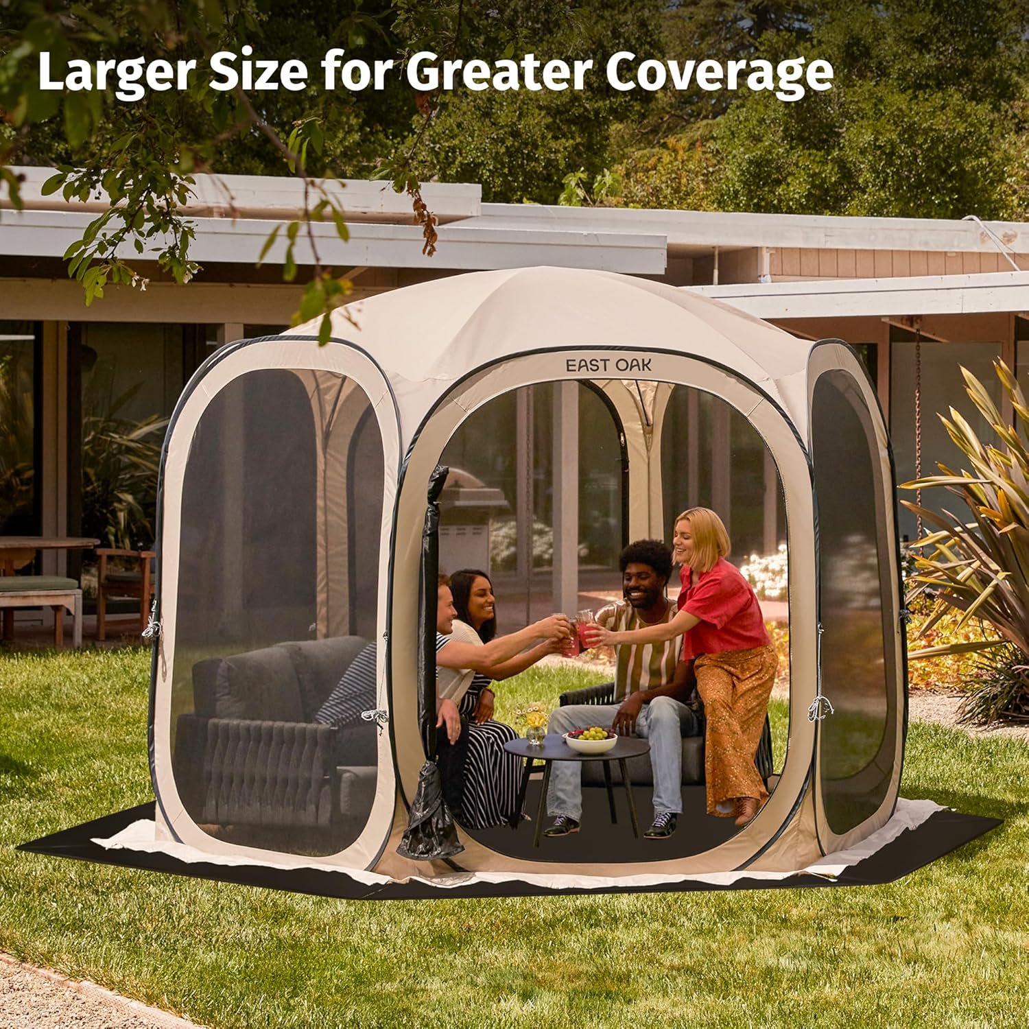 Waterproof Tarps for Outdoors as Tent Floor Mat for  Screen House & Pop-Up Tent 12 x 12 FT, 11 Mils Thick