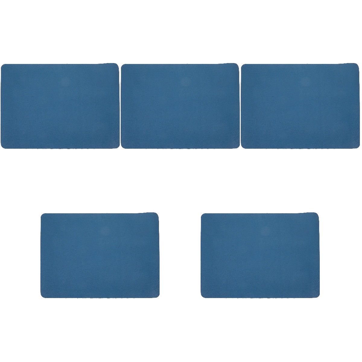 Set of 5 Large Breed Dog Water Bowls with Pet Feeding Mats 40x30x0.4 cm for Dogs