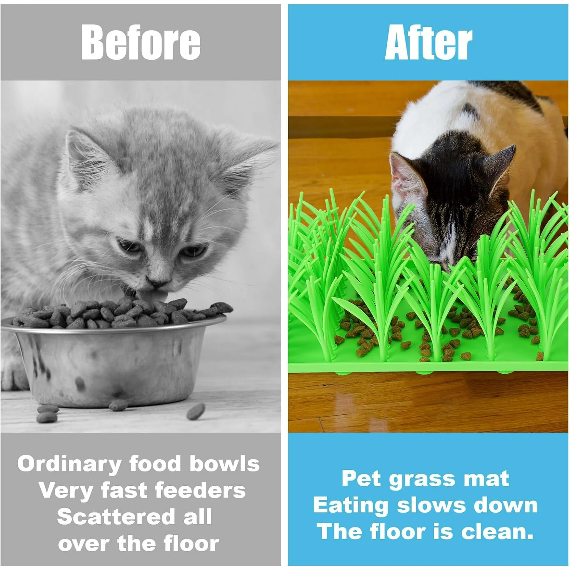 Interactive Pet Snuffle Mat for Cats & Dogs, Slow Food Grass Mat for Boredom Relief