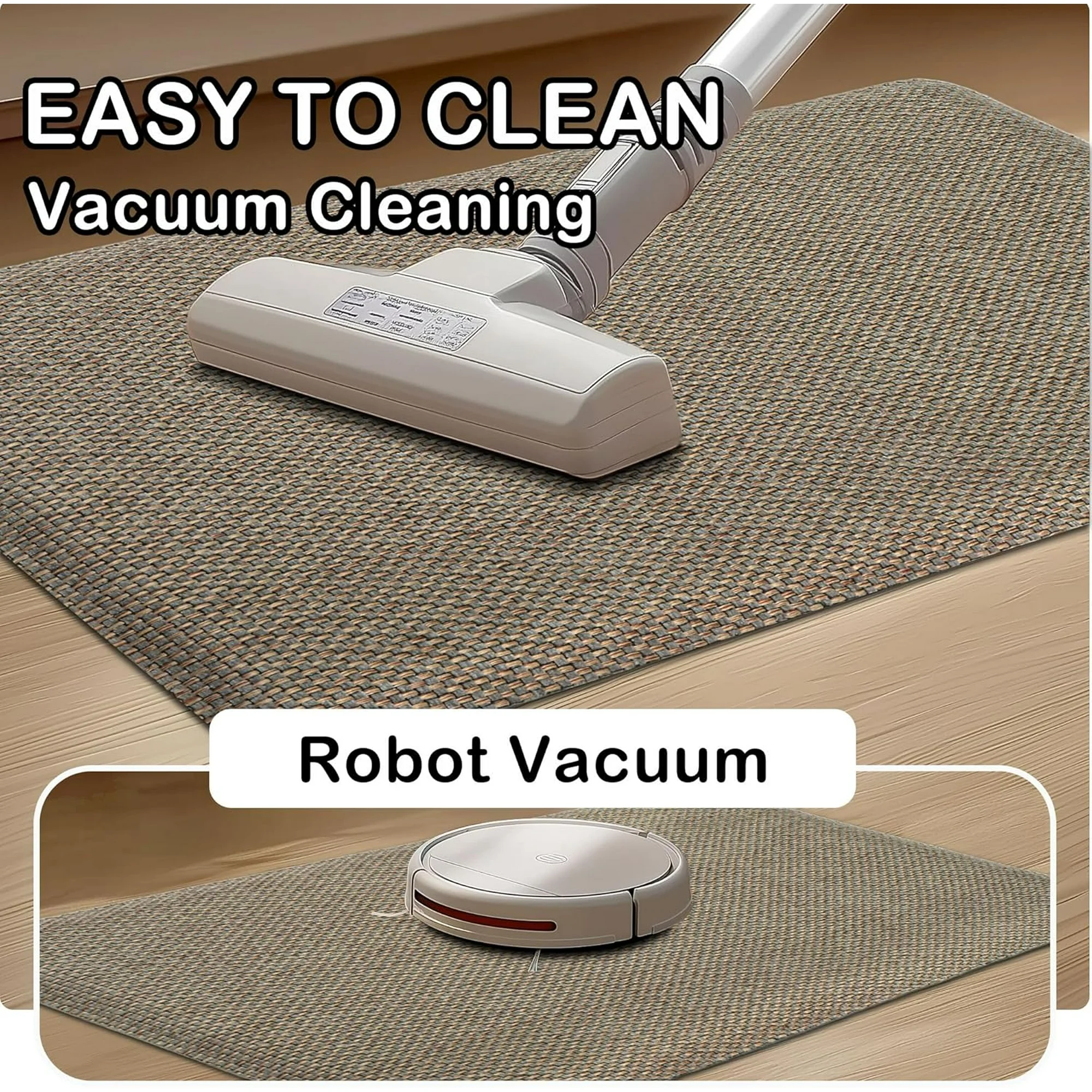 Kitchen Mats for Floor Cushioned Anti-Fatigue Kitchen Floor Mat Non Slip Kitchen Rugs for Floor Absorbent Foam Comfort Standing Mat for Front of Sink, Office, Laundry(Grey/Green, 17.3"x47")