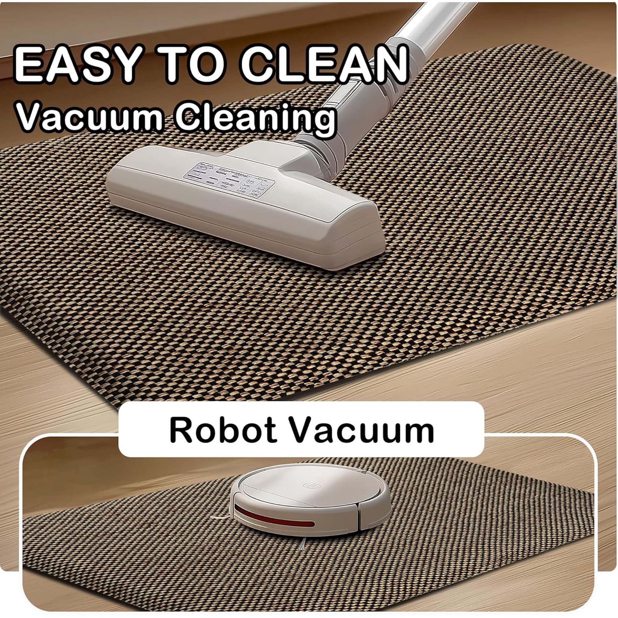 Kitchen Mats for Floor Cushioned Anti-Fatigue Kitchen Floor Mat Non Slip Kitchen Rugs for Floor Absorbent Memory Foam Comfort Standing Mat for Front of Sink, Office, Laundry(Black, 17.3"x47")