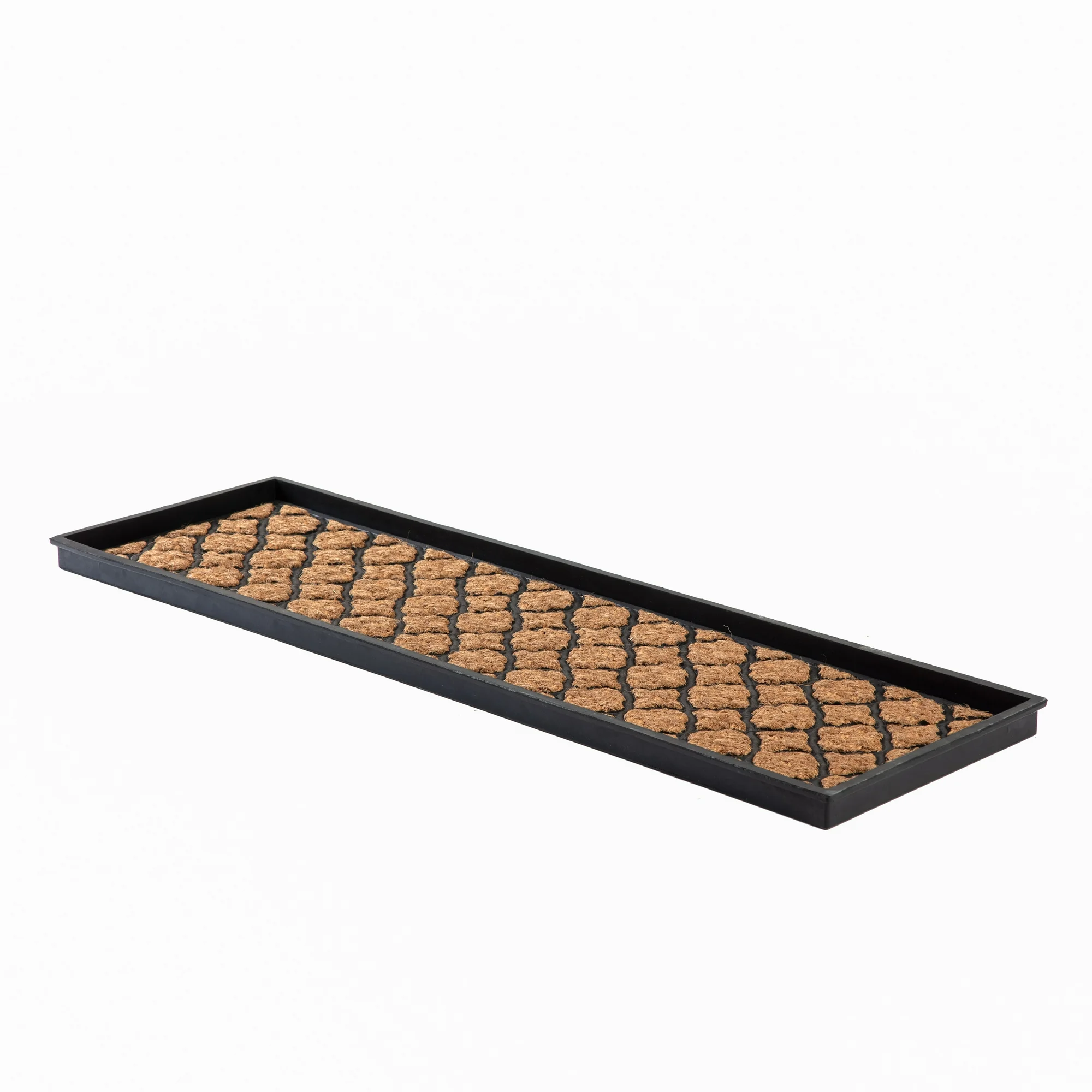 Natural & Recycled Rubber Boot Tray with Trellis Coir and Rubber Insert