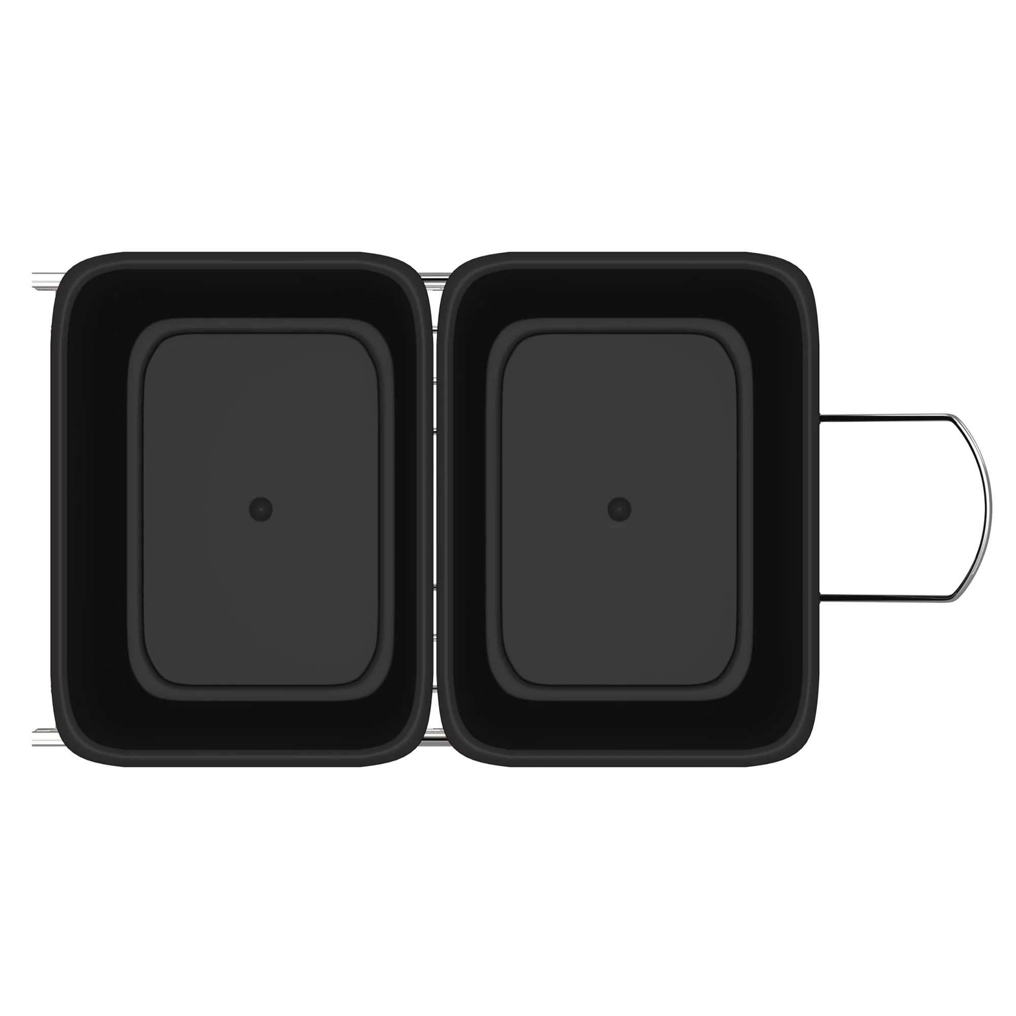 Rev-A-Shelf RV-18KD-18C S Double 35 Quart Pull Out Waste Containers, Black